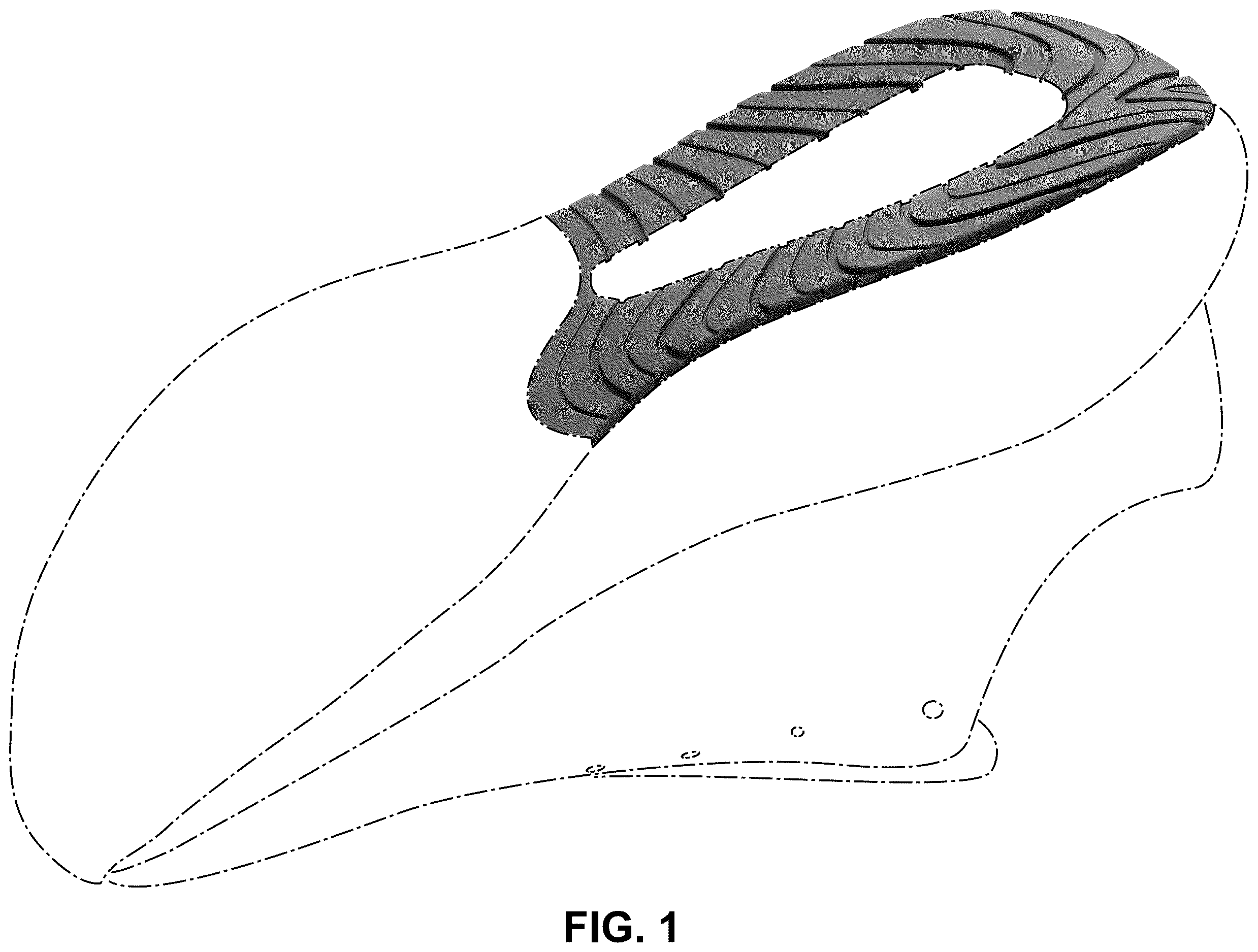 Patent USD1123338 Figure 1 – Shoe