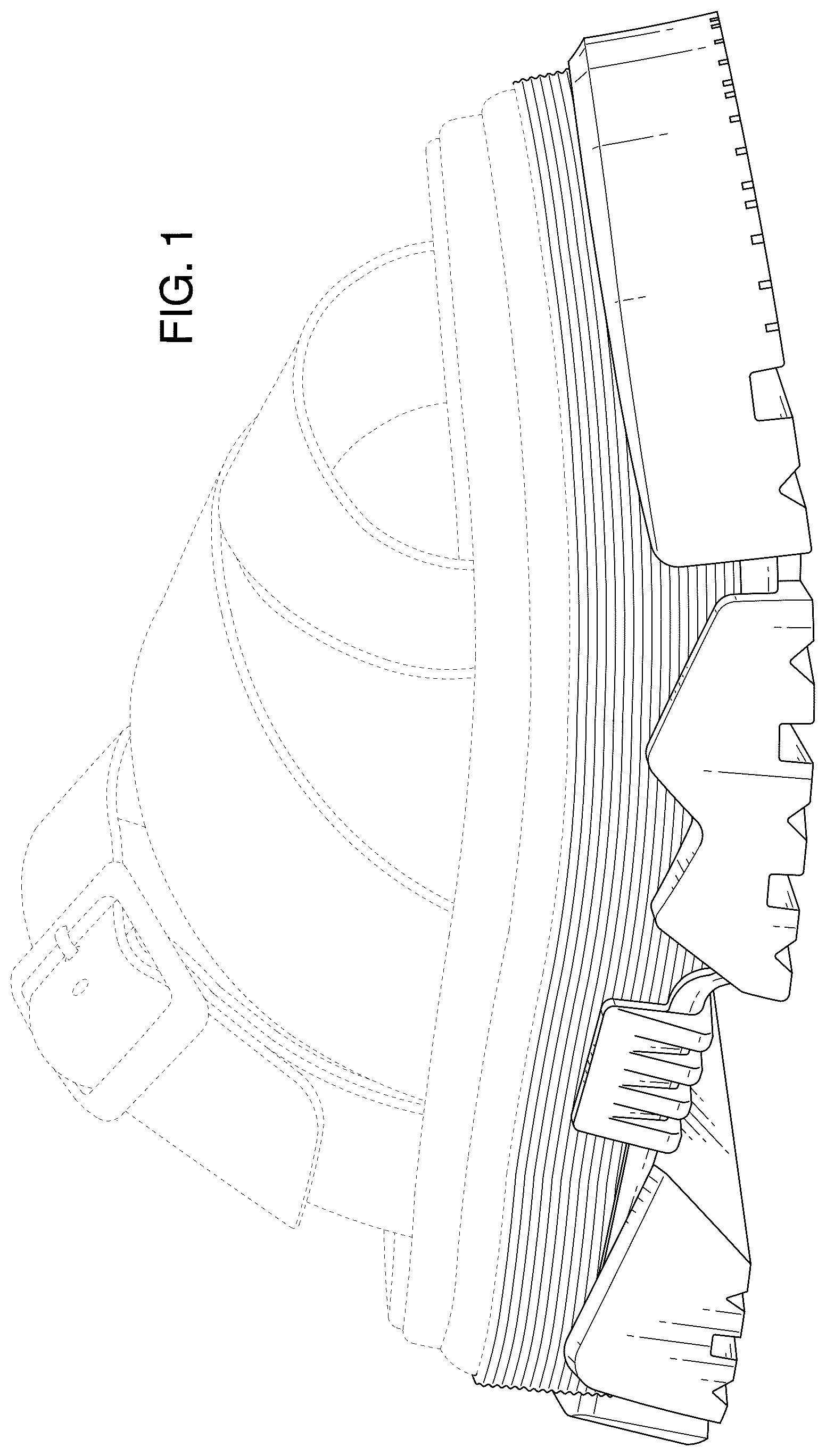 Patent USD1123342 Figure 1 – Footwear sole