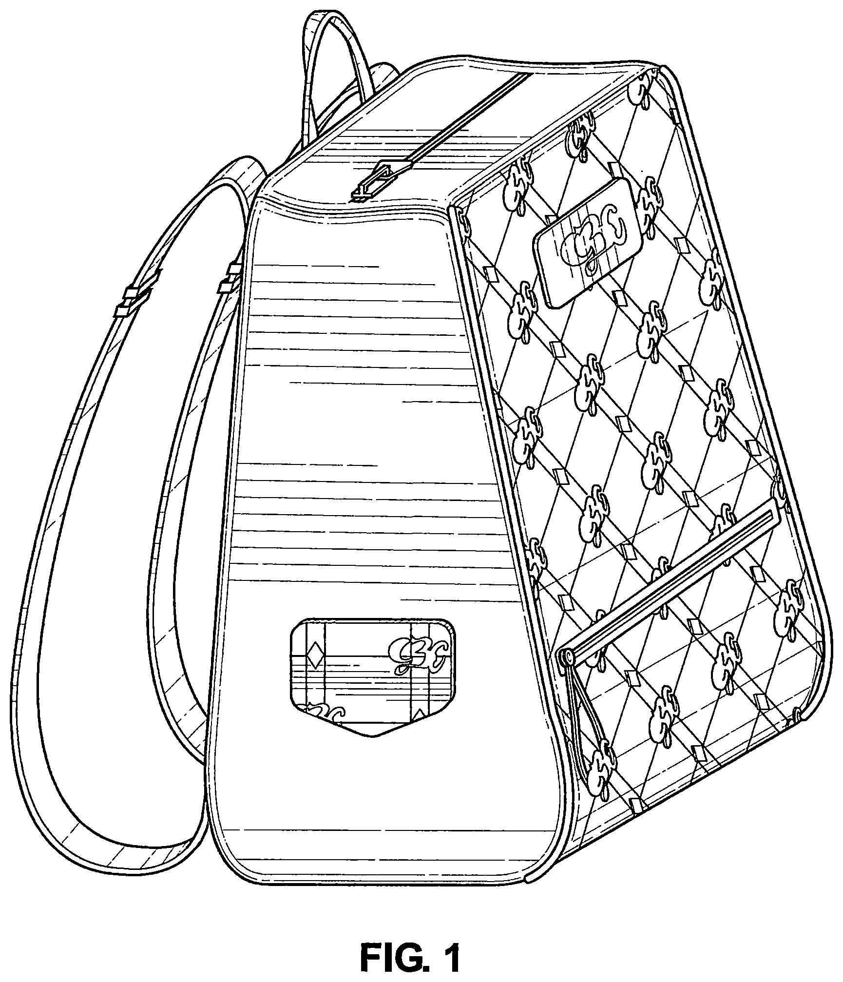 Patent USD1123357 — Tote bag with the logo GBC — Figure 1