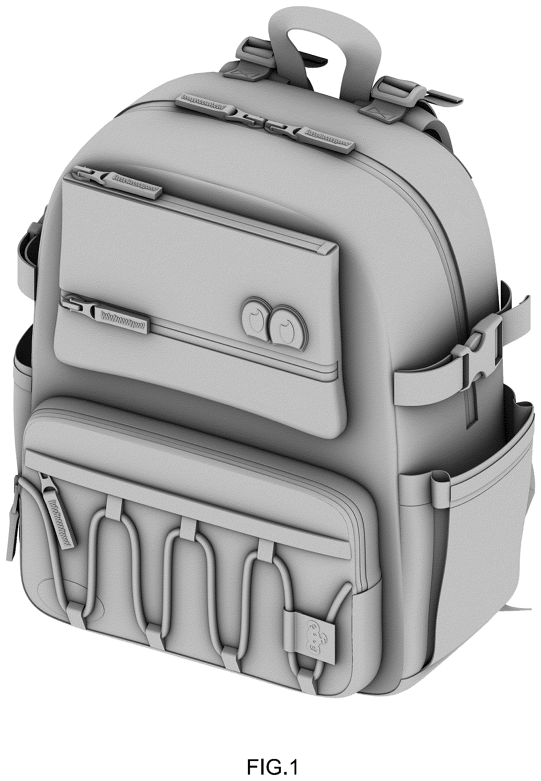 Patent USD1123358 — Backpack — Figure 1