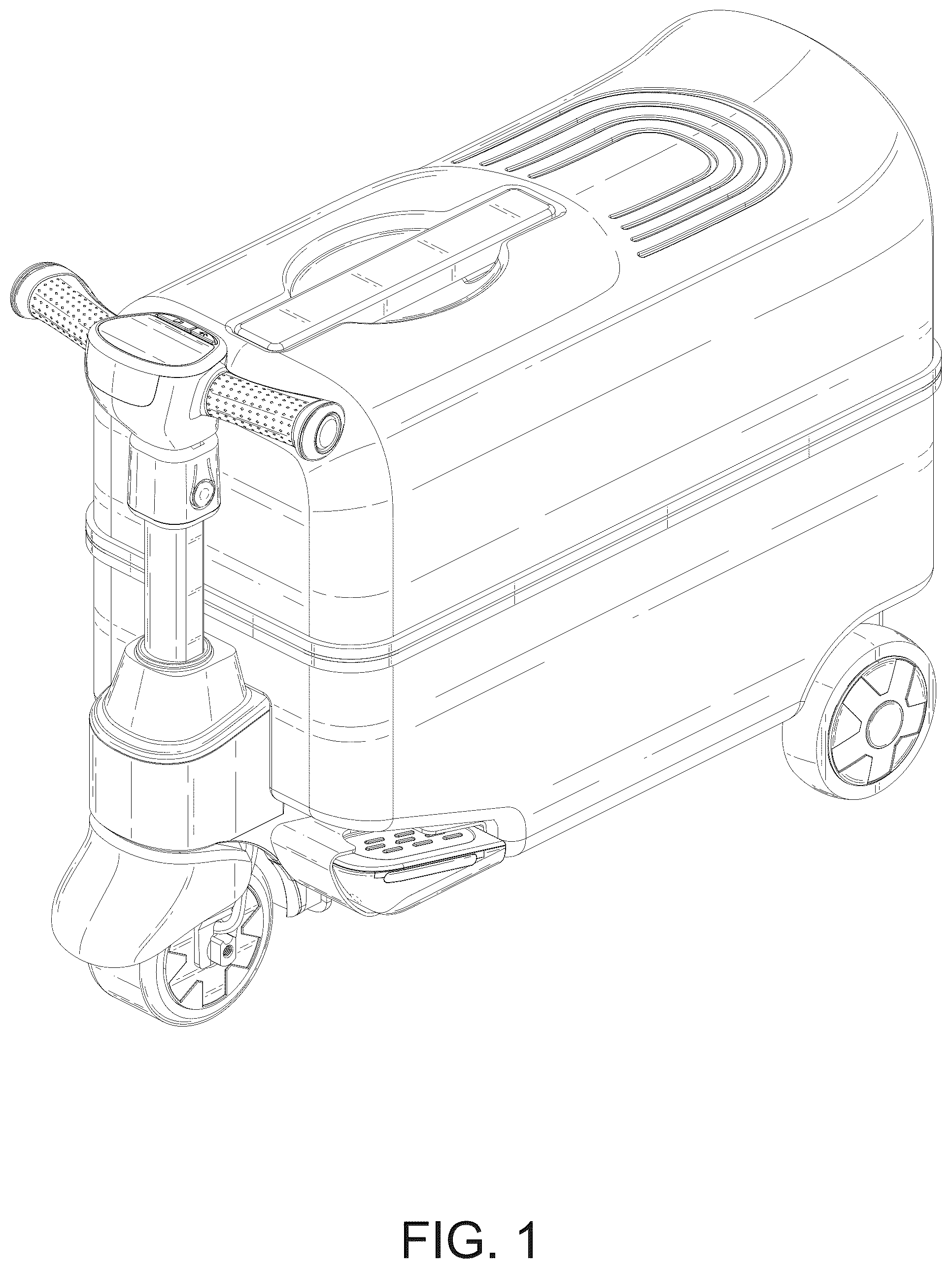 Patent USD1123383 Figure 1 – Luggage