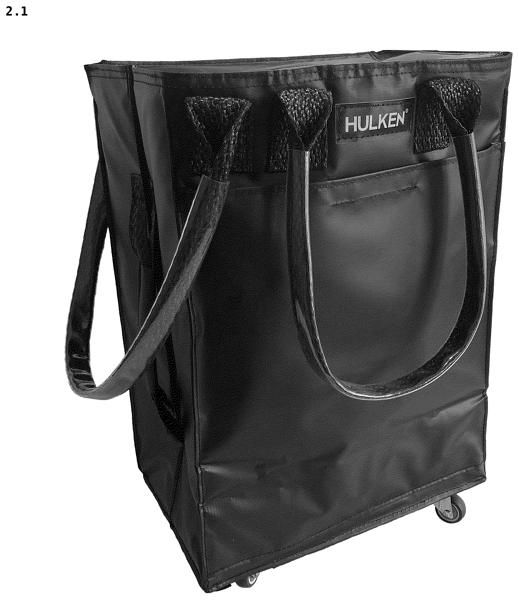 Patent USD1123384 — Cabin bag with wheels — Figure 1