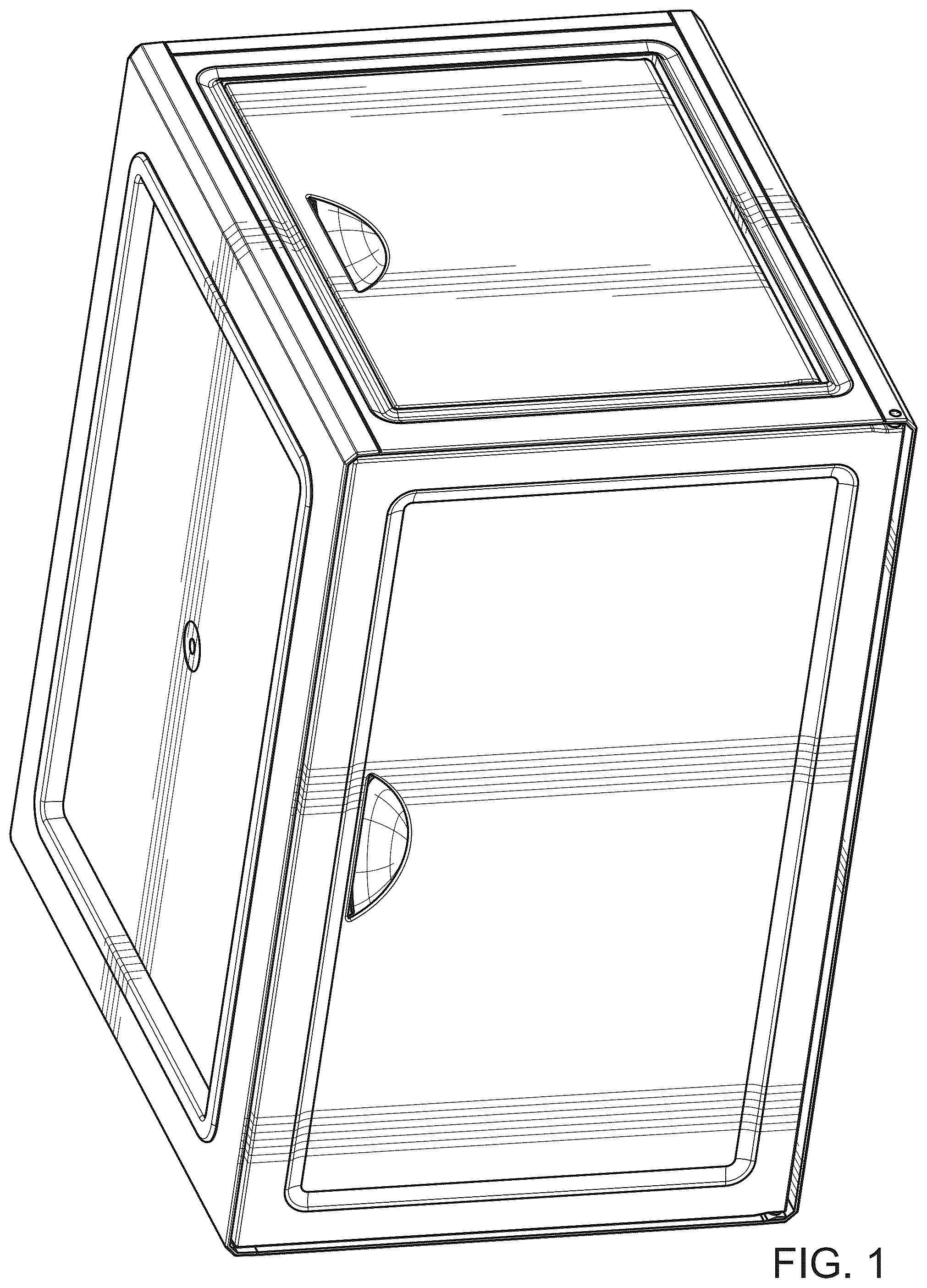 Patent USD1123385 — Shoebox display — Figure 1