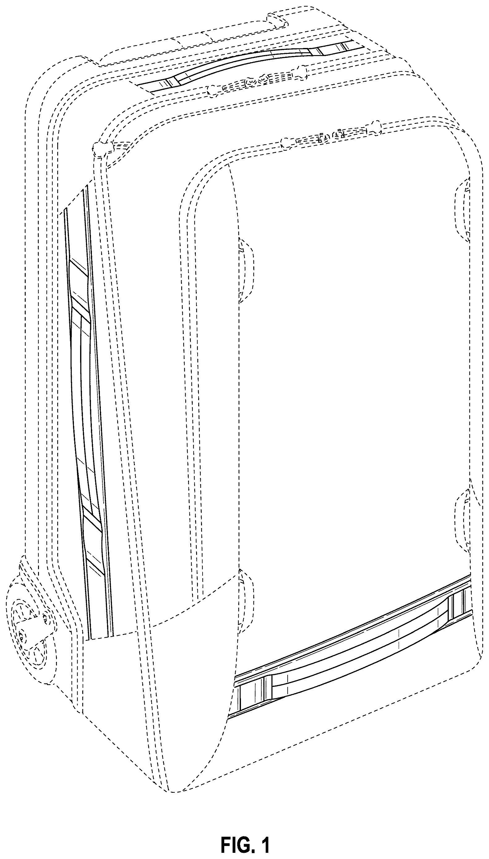 Patent USD1123403 Figure 1 – Suitcase