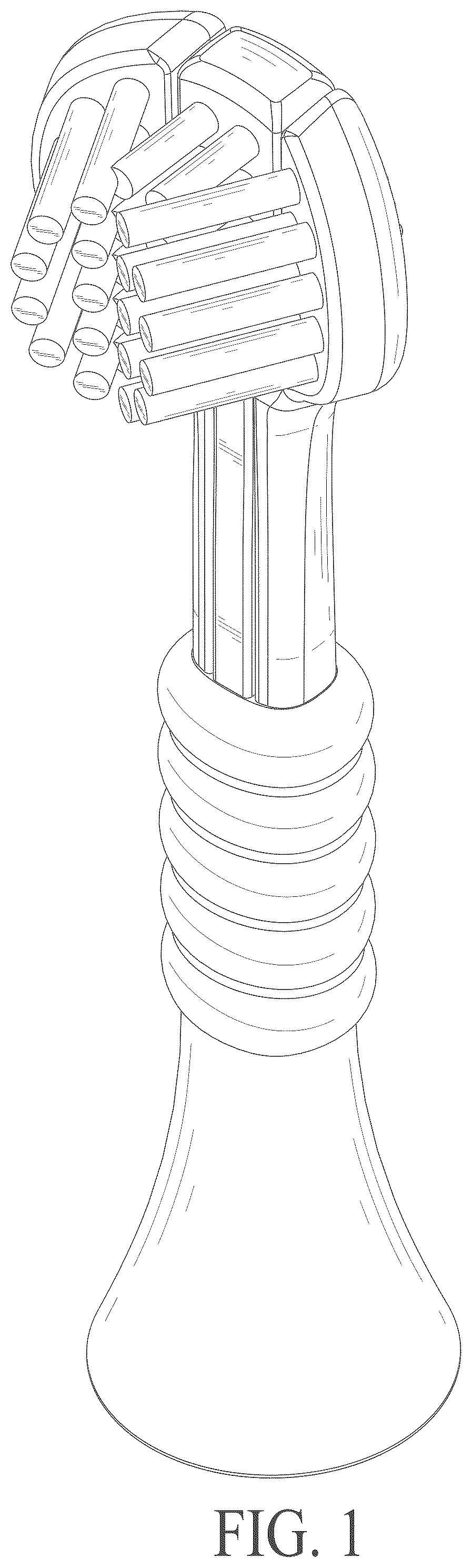 Patent USD1123406 Figure 1 – Toothbrush head