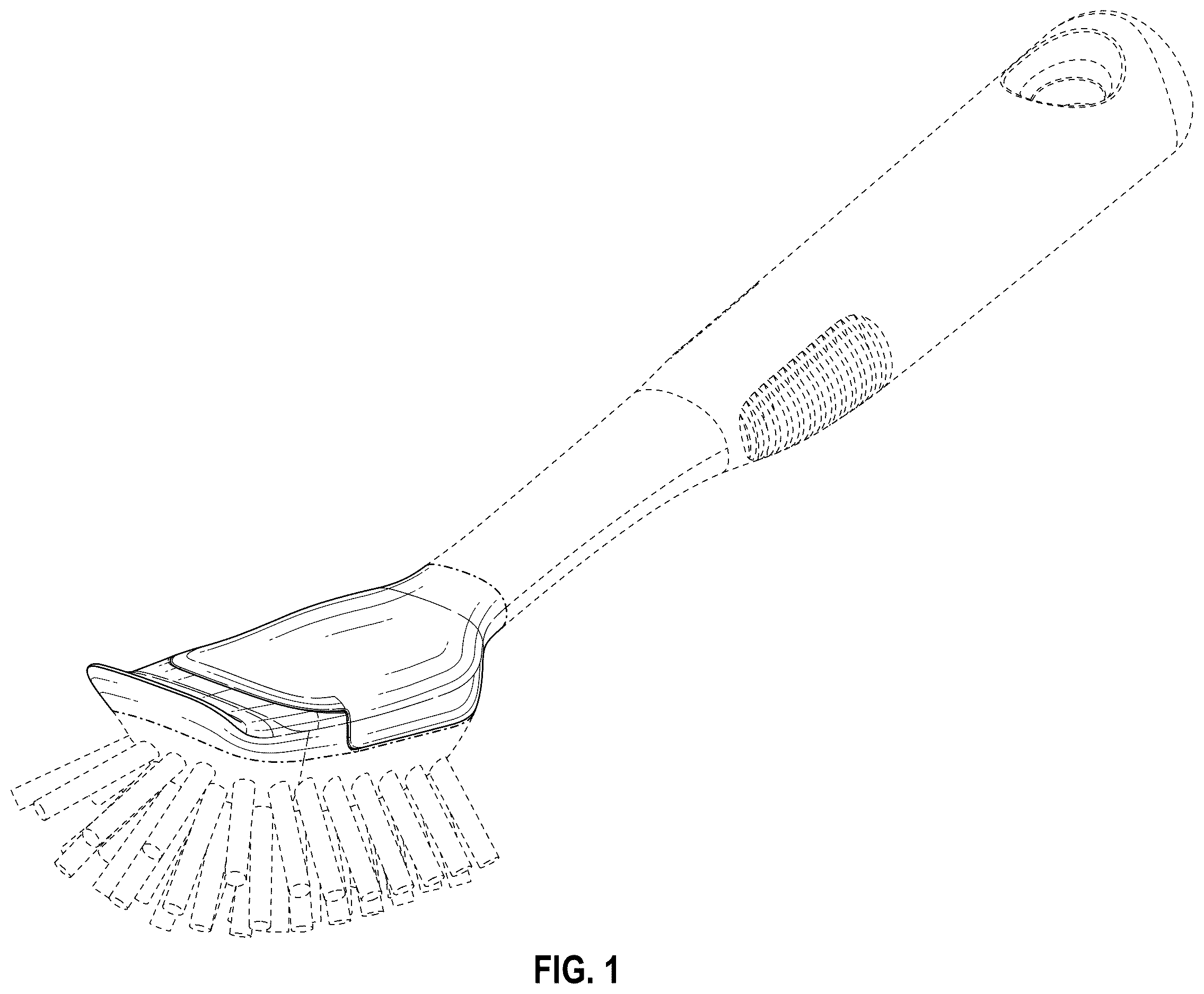 Patent USD1123410 Figure 1 – Dish cleaning tool