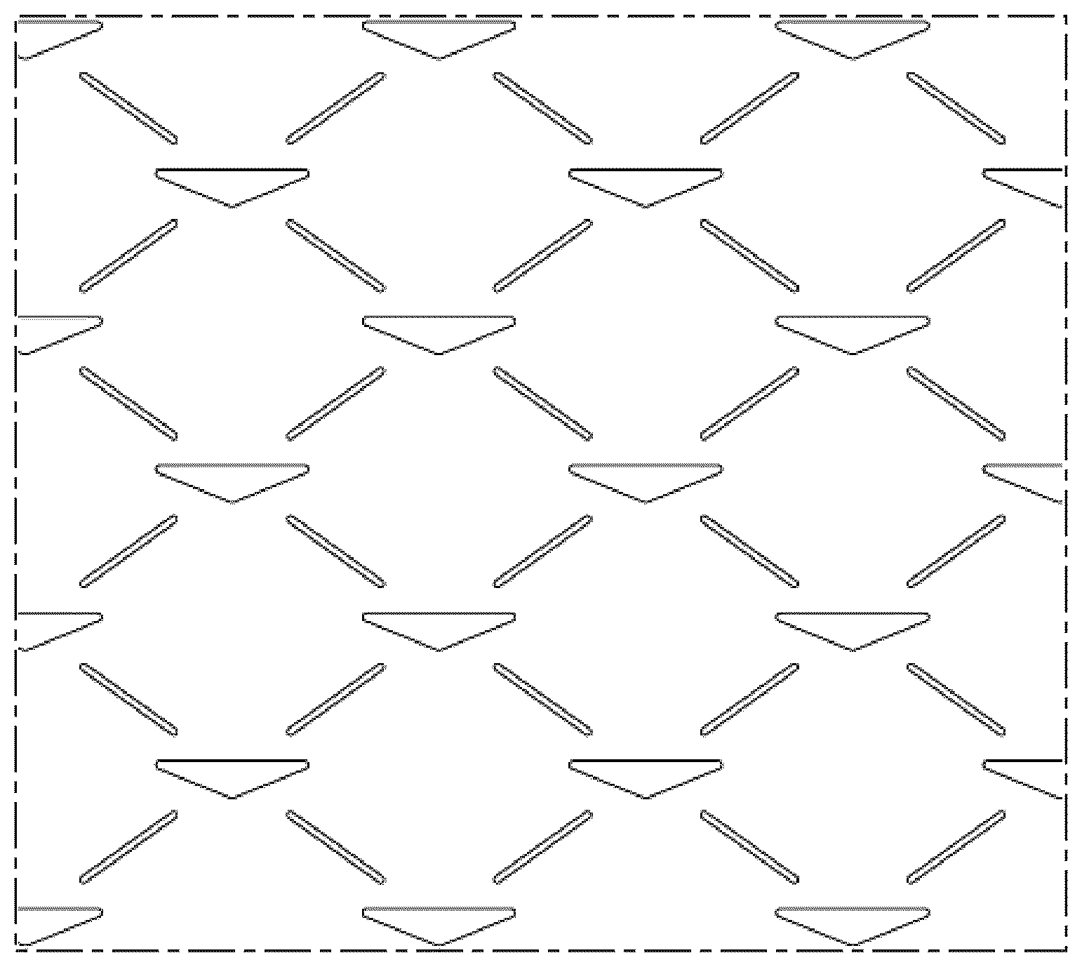 Patent USD1123412 Figure 1 – Sheet material with pattern