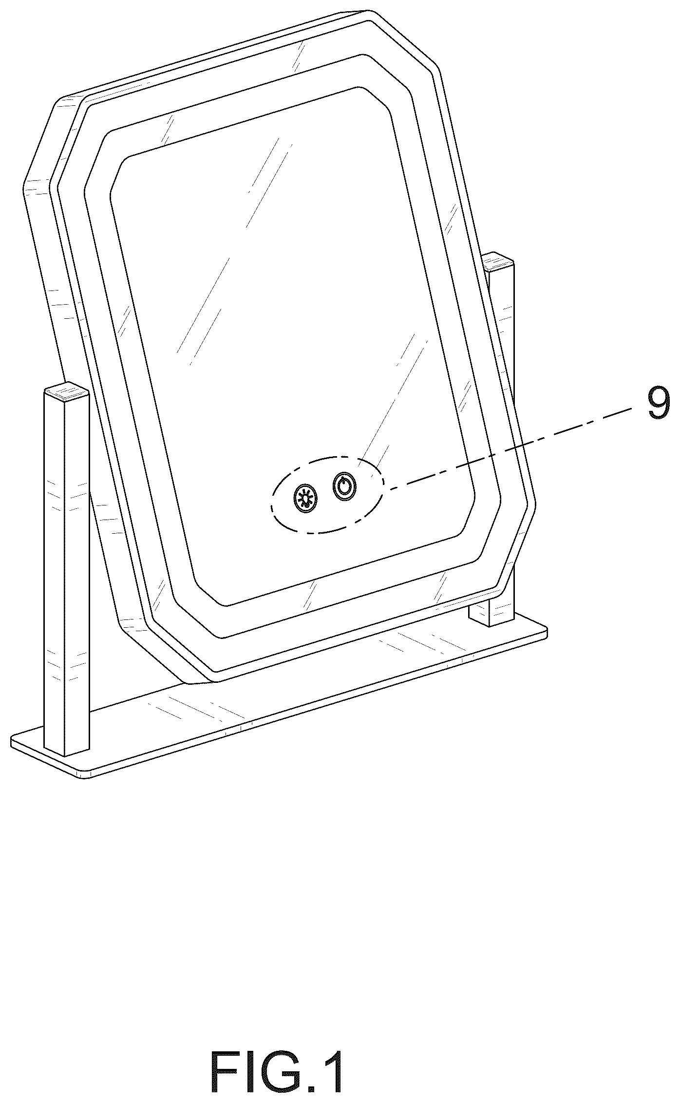 Patent USD1123414 — Makeup mirror — Figure 1