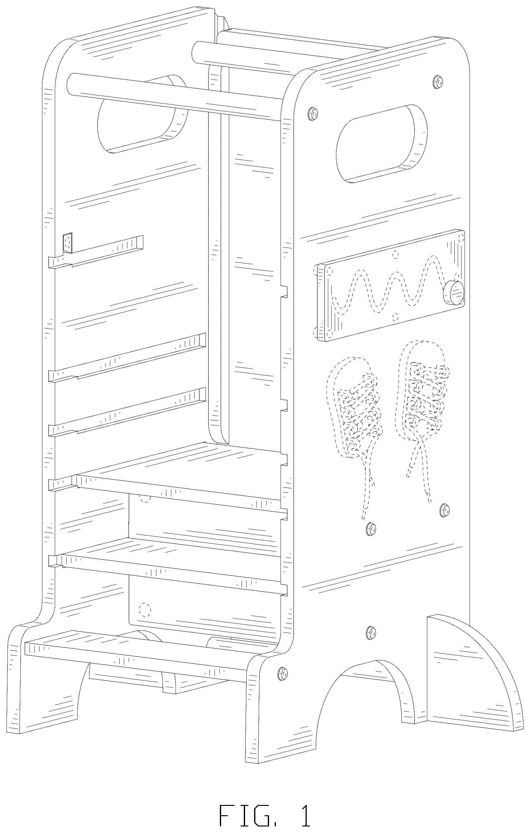 Patent USD1123417 — Toddler step stool — Figure 1