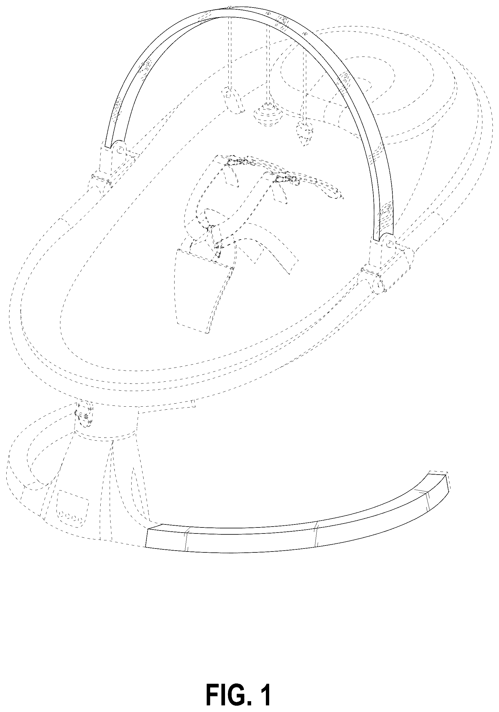 Patent USD1123421 — Baby swing with toy bar — Figure 1