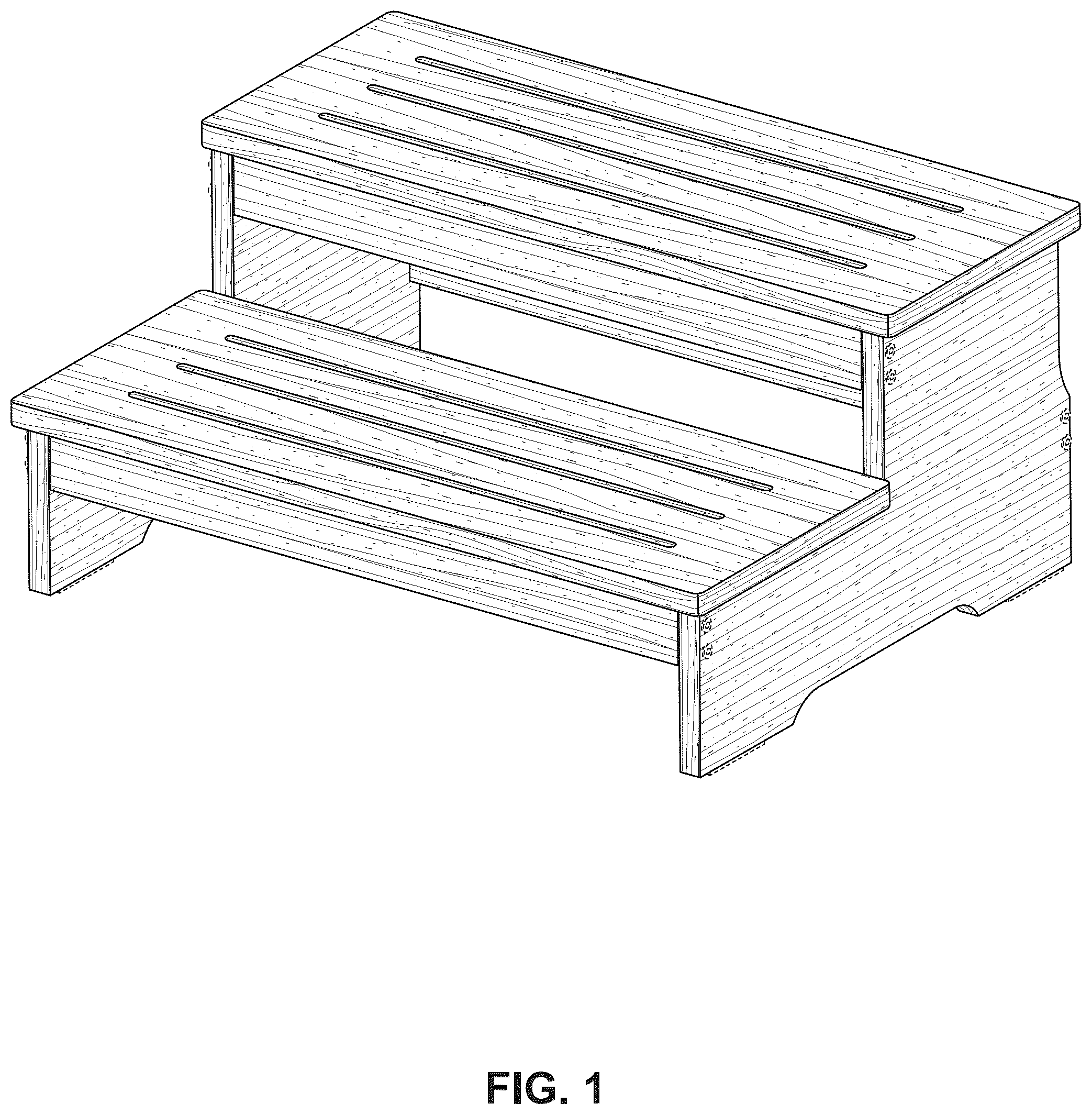 Patent USD1123423 — Step stool — Figure 1