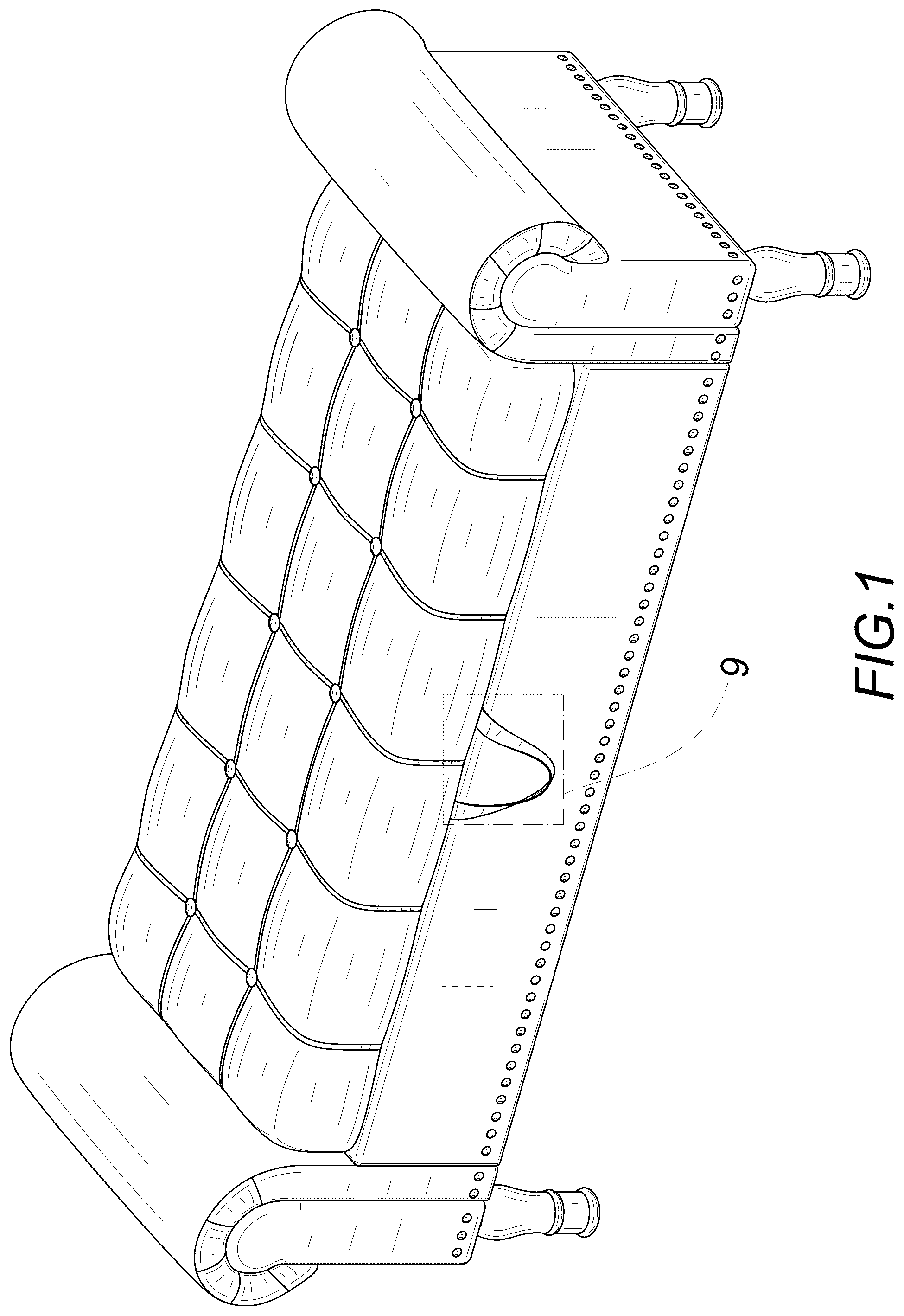 Patent USD1123425 Figure 1 – Bench