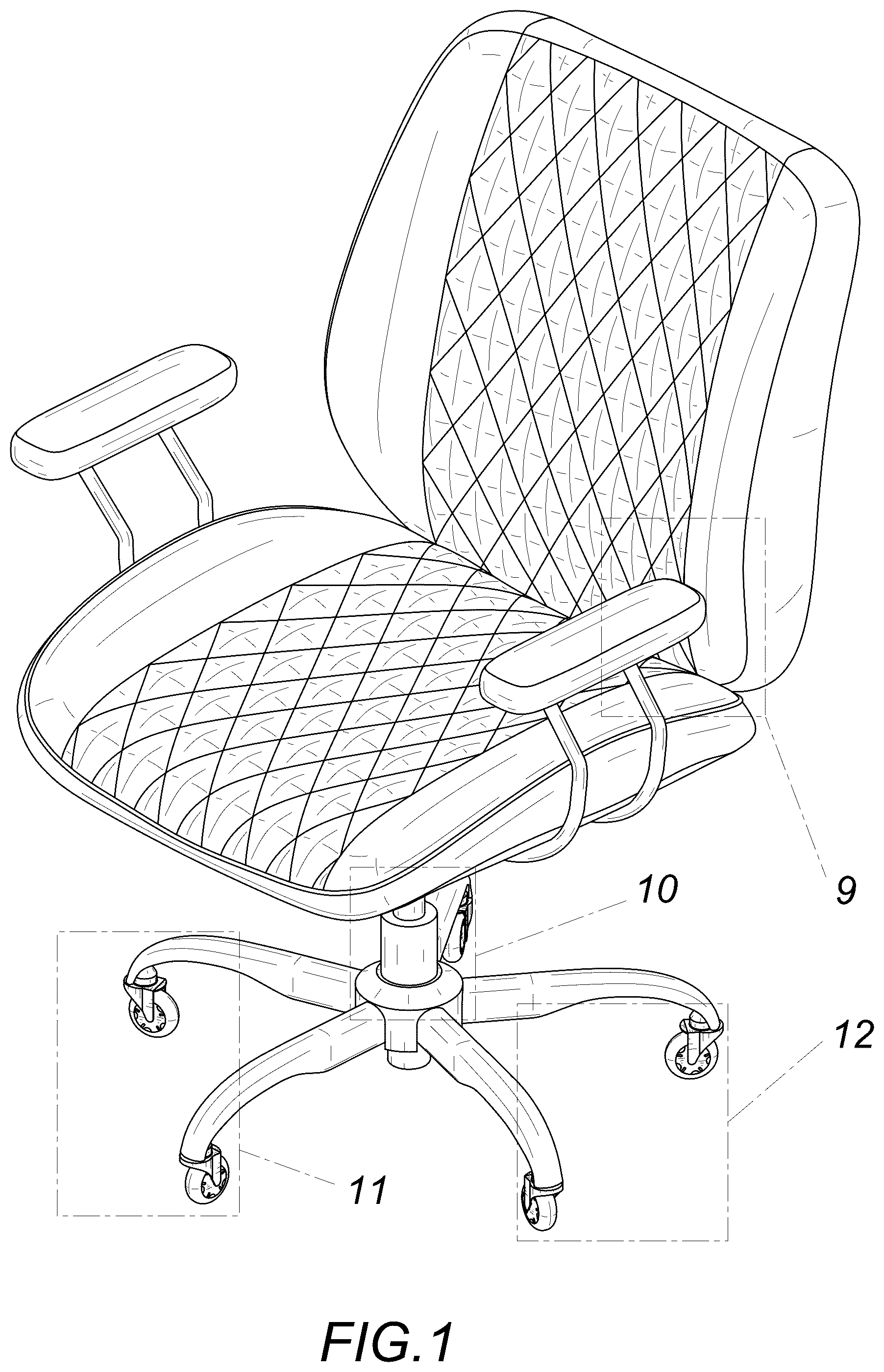 Patent USD1123430 Figure 1 – Chair