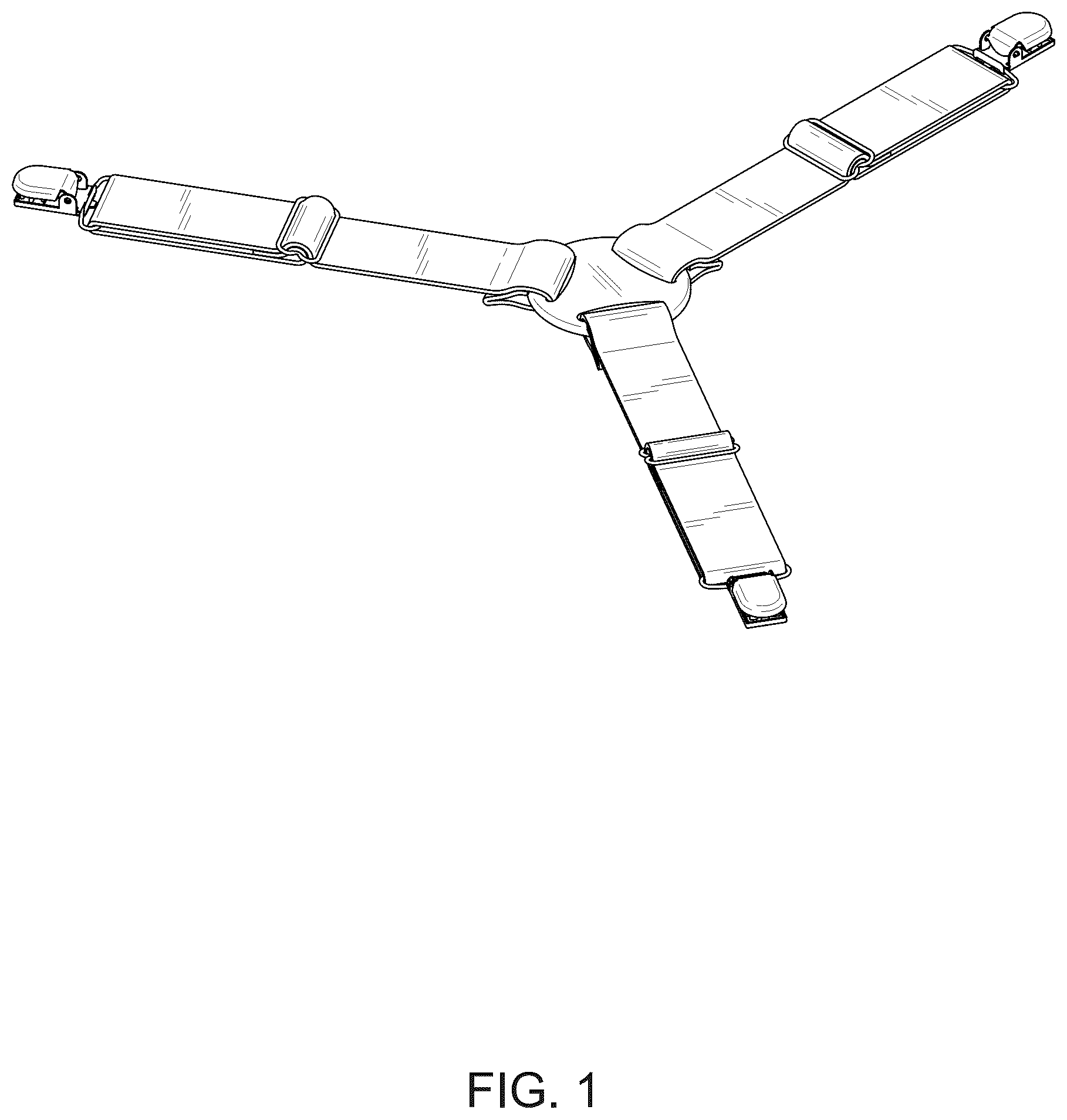 Patent USD1123451 Figure 1 – Bed sheet strap retainer