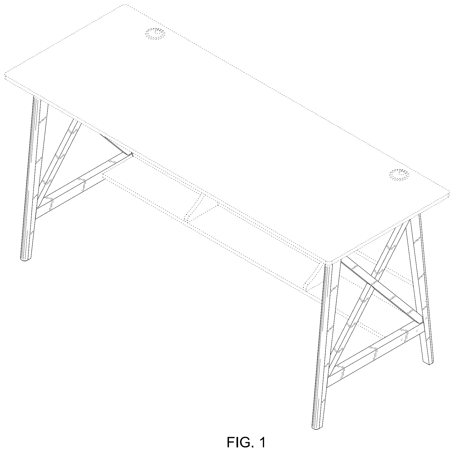 Patent USD1123455 — Desk — Figure 1
