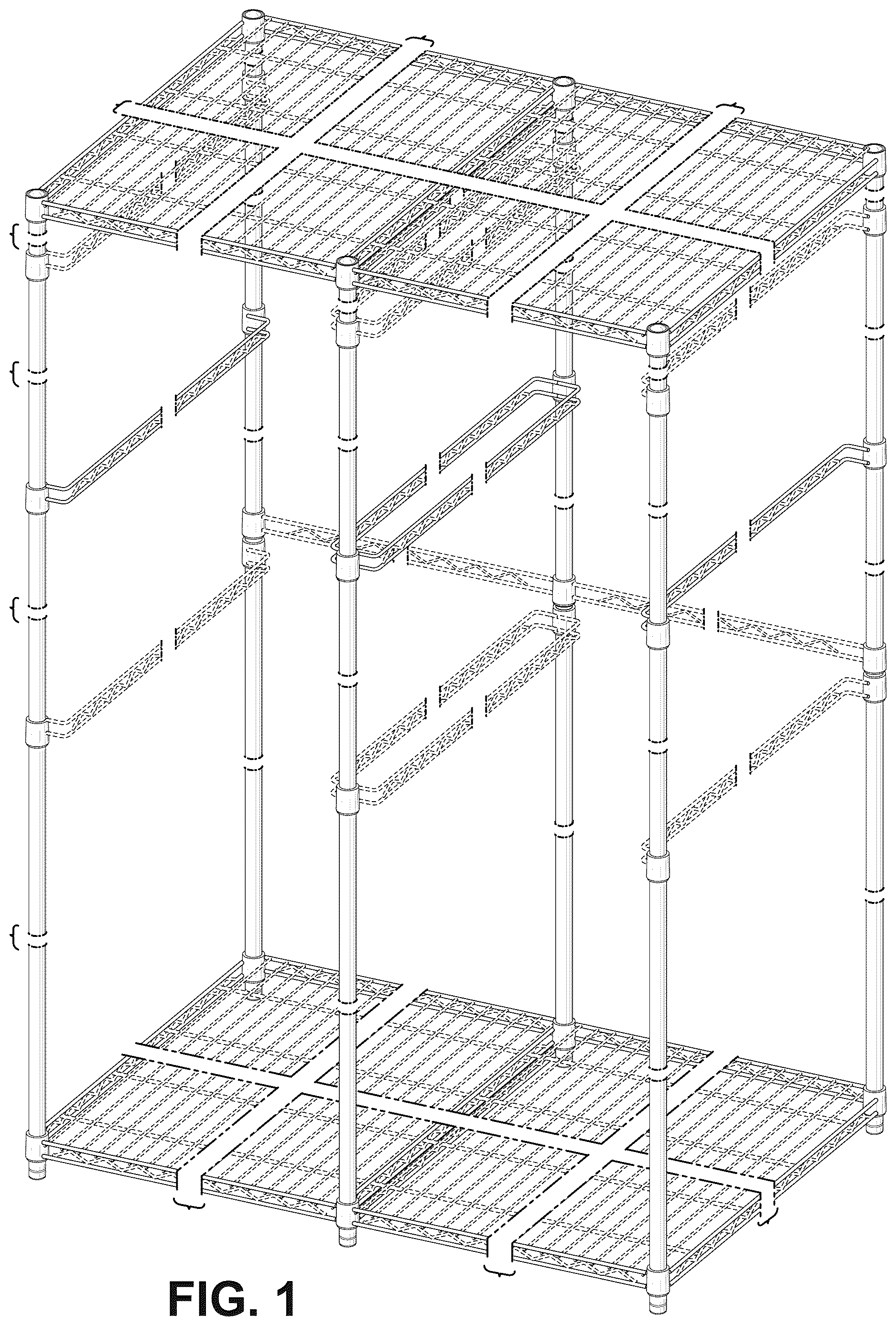 Patent USD1123466 — Shelving unit — Figure 1