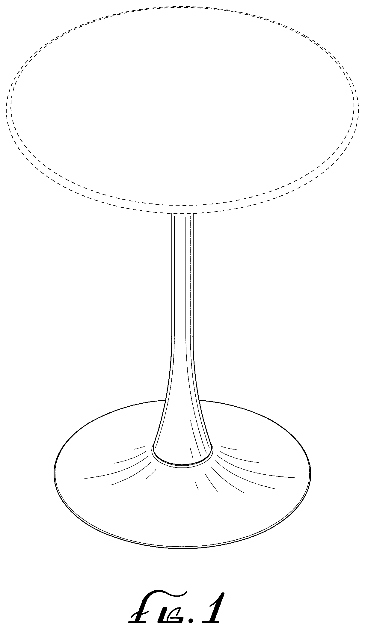 Patent USD1123471 Figure 1 – Table support