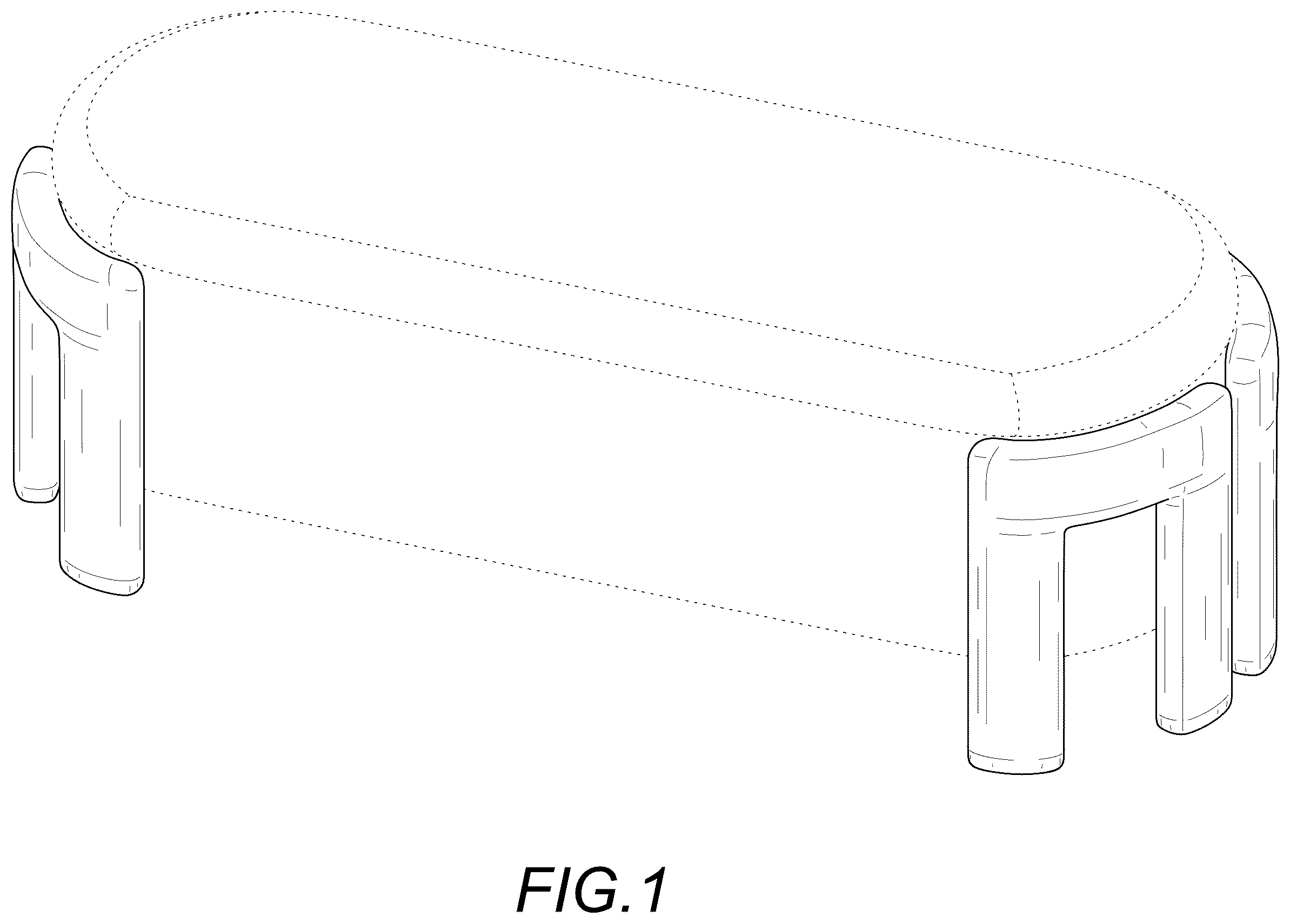 Patent USD1123477 — Bench — Figure 1