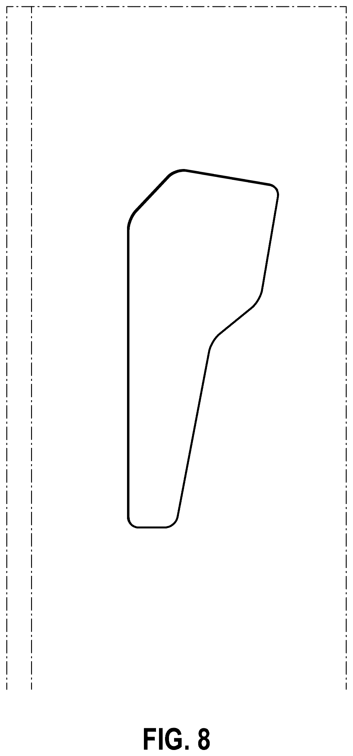 Patent USD1123478 Figure 8 – Post keyhole of a shelving unit