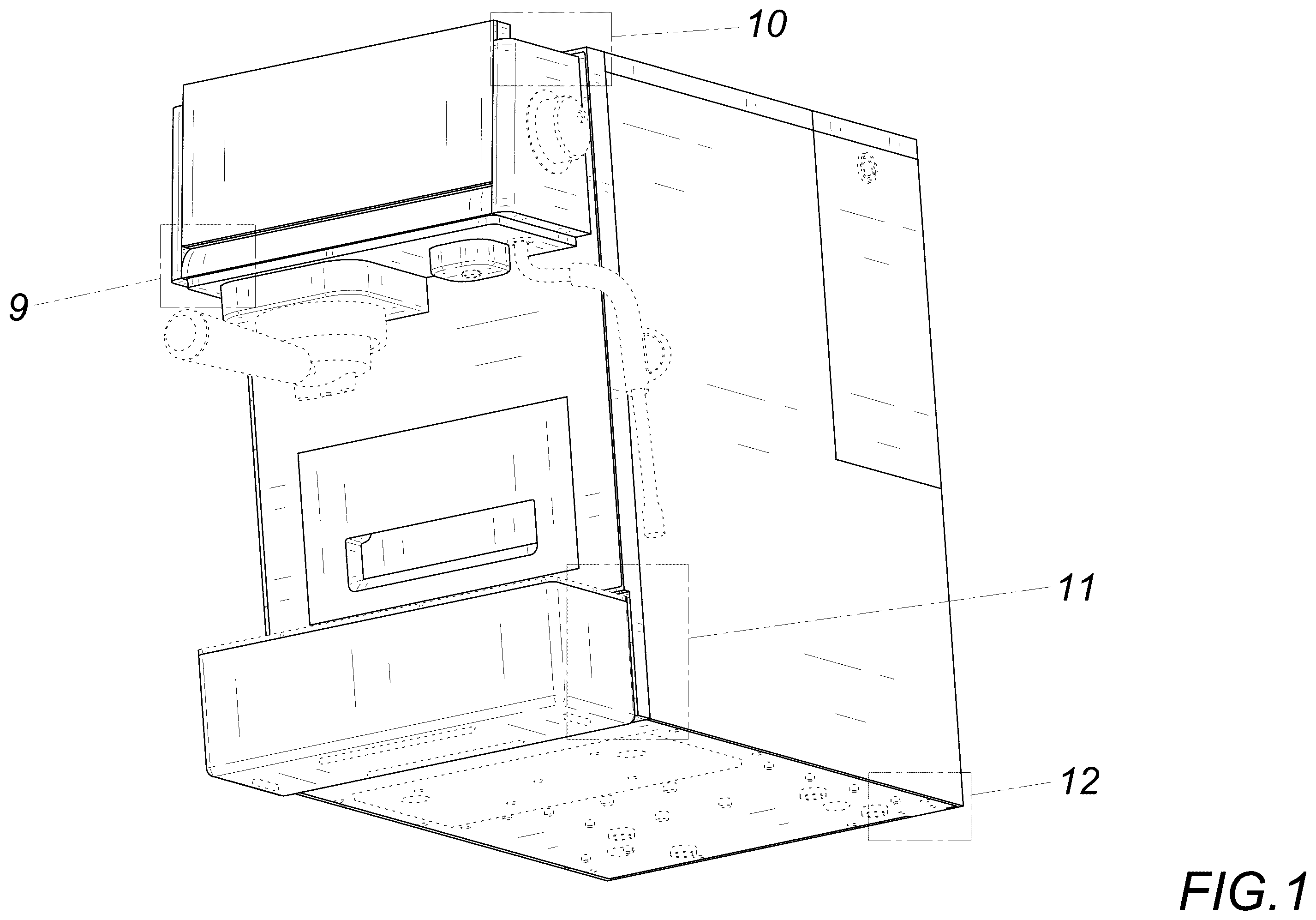 Patent USD1123487 — Water purifier with built-in coffee machine — Figure 1
