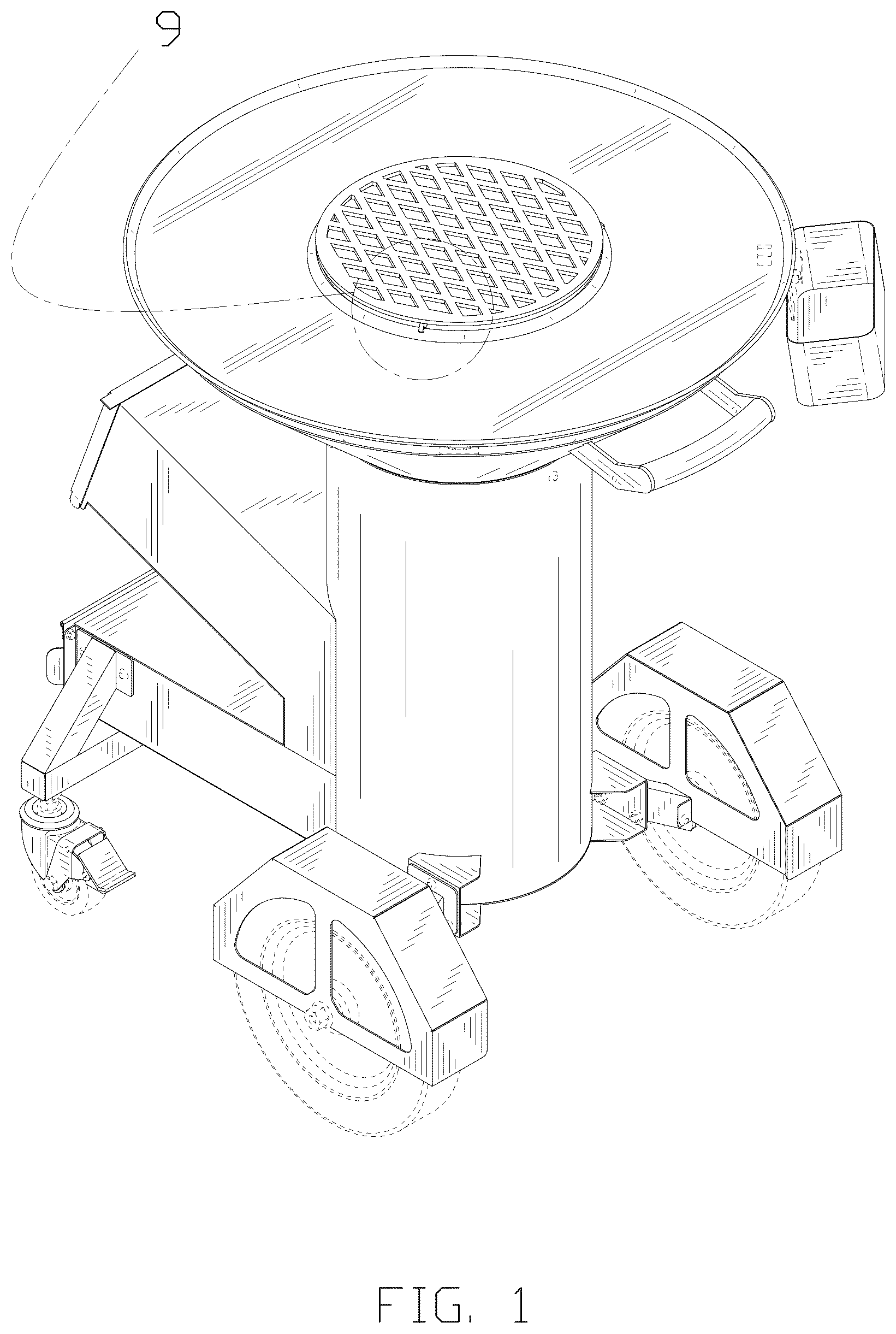 Patent USD1123499 Figure 1 – Grill oven