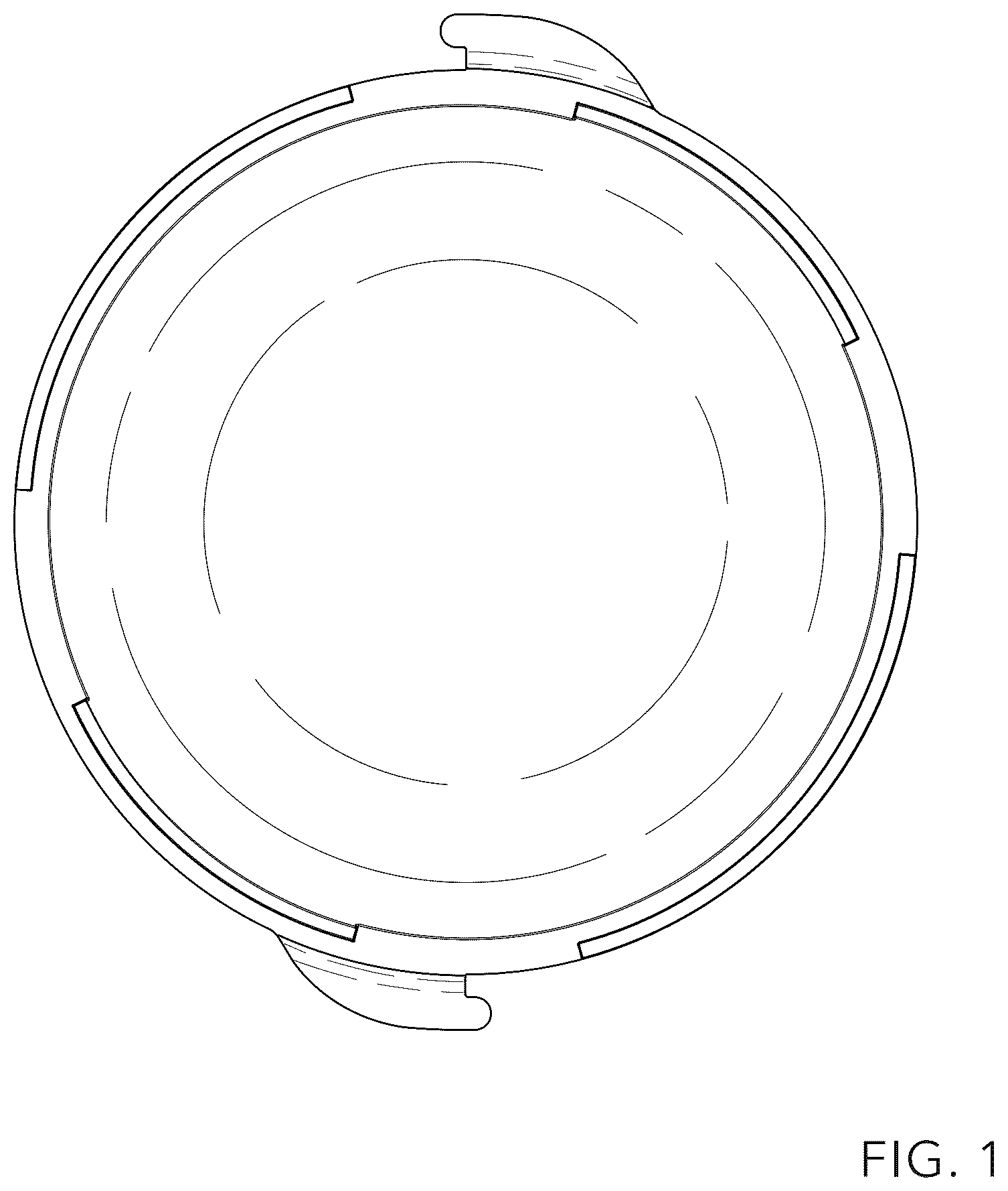 Patent USD1123530 Figure 1 – Interlocking reusable food container