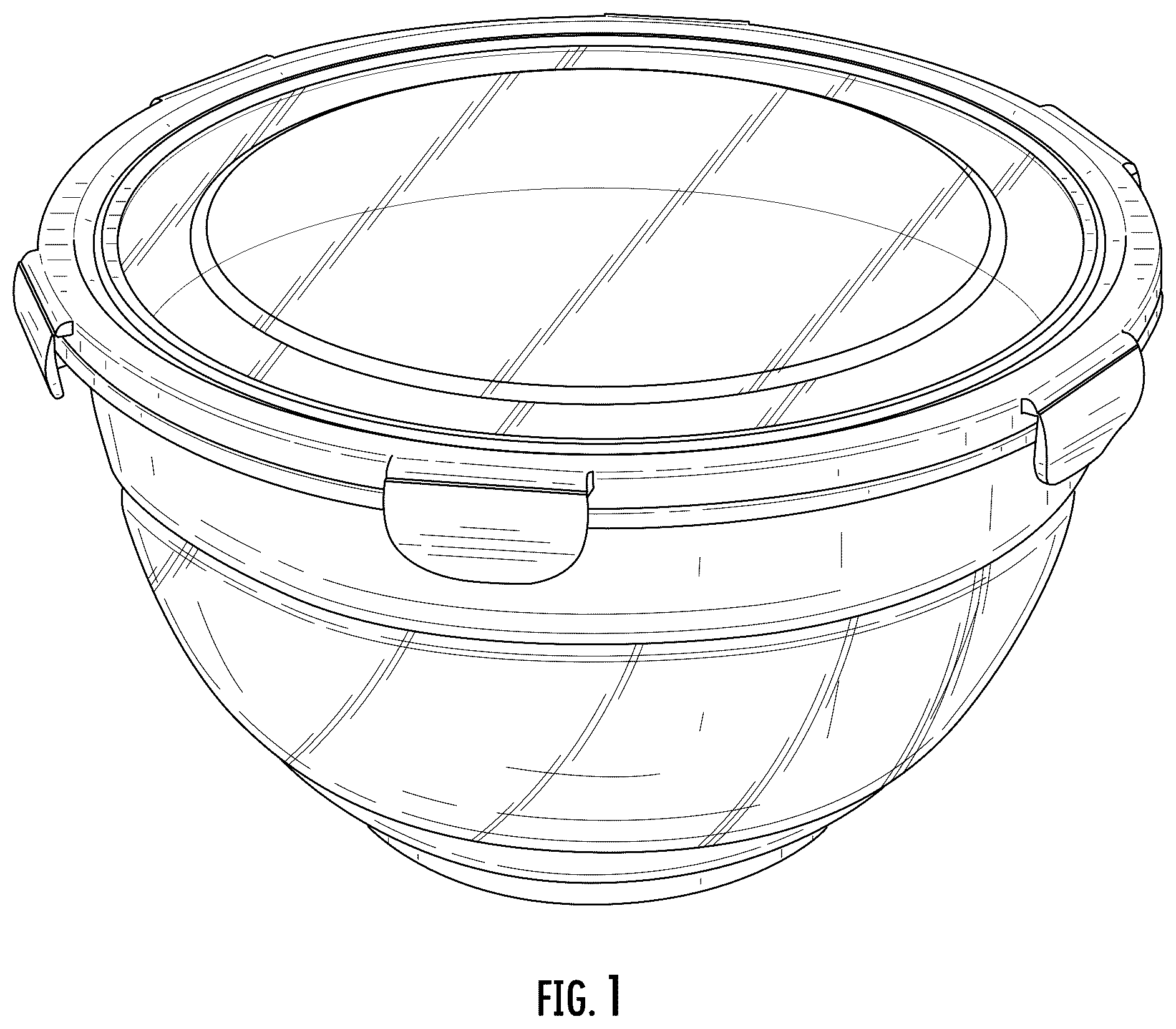 Patent USD1123533 — Collapsible bowl with locking lid — Figure 1