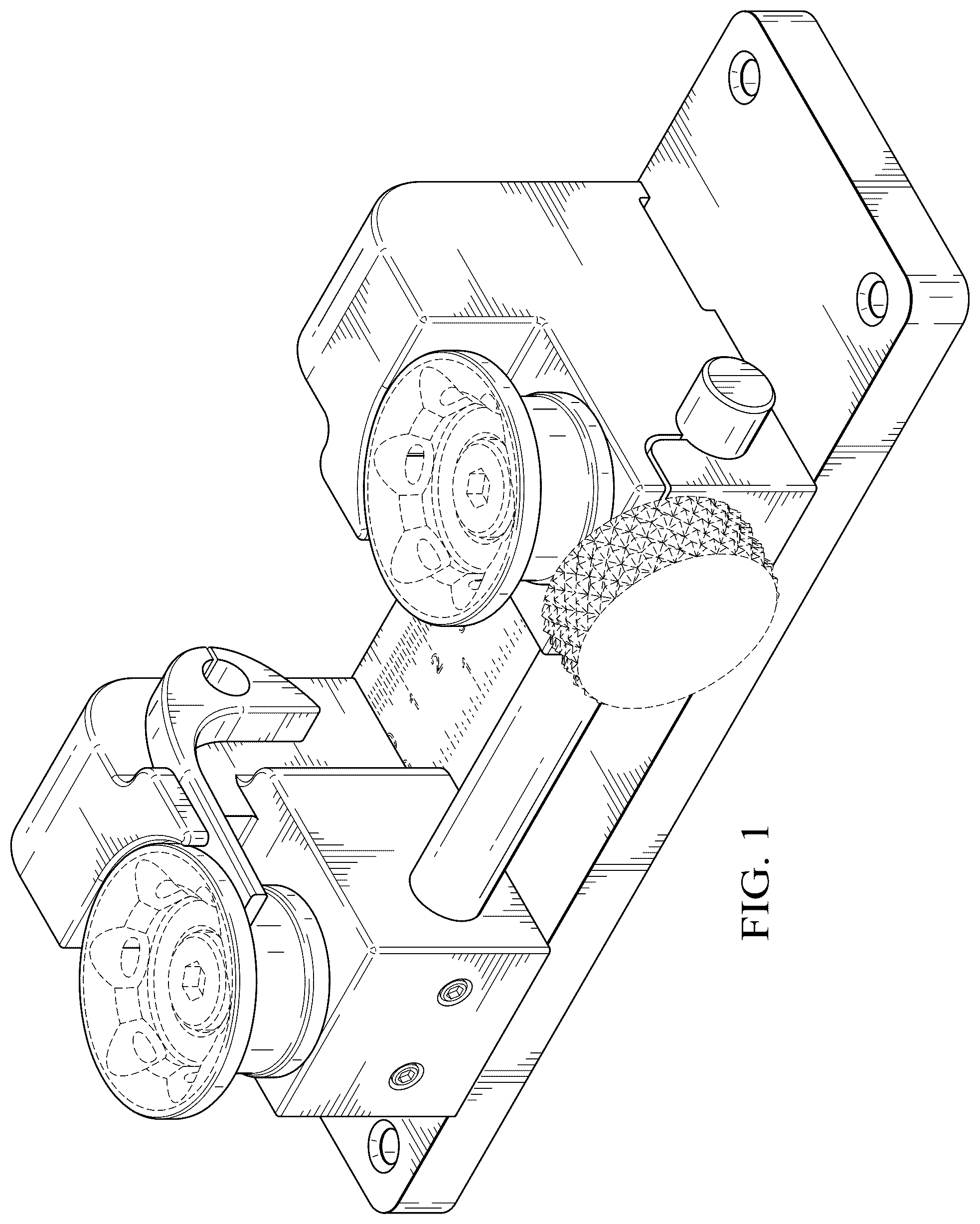 Patent USD1123555 Figure 1 – Edge beveler