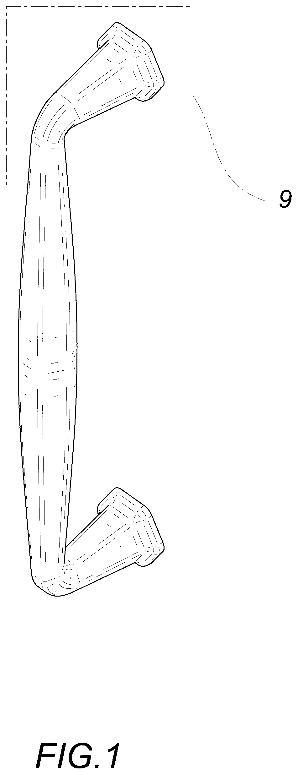Patent USD1123564 — Door handle — Figure 1