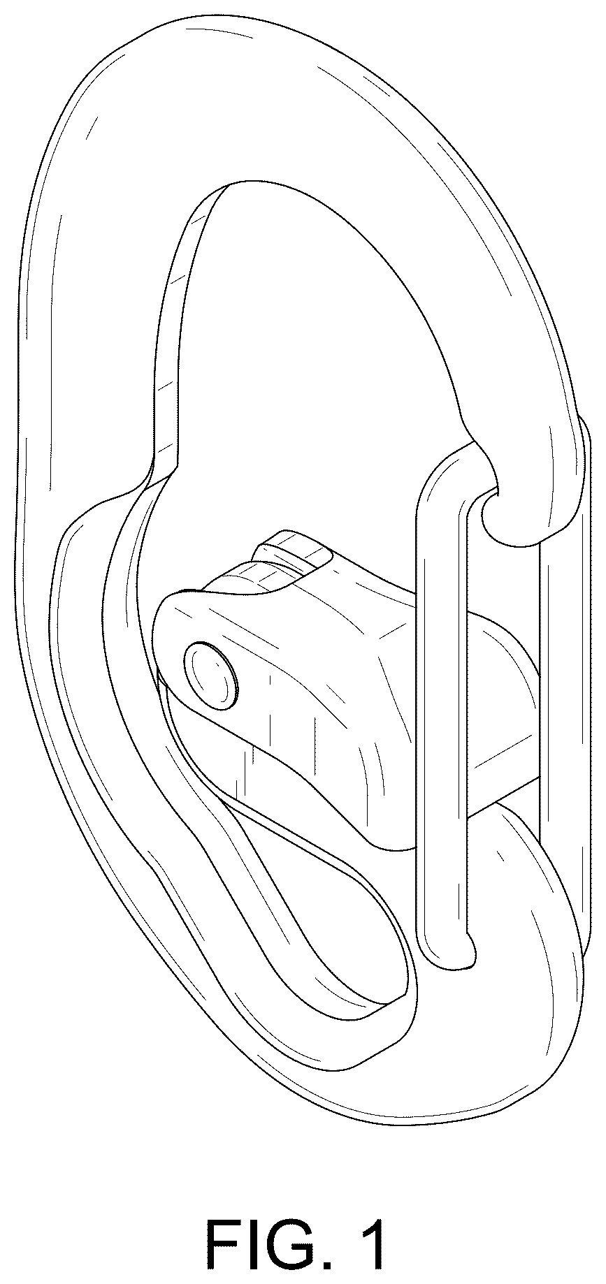 Patent USD1123588 Figure 1 – Carabiner