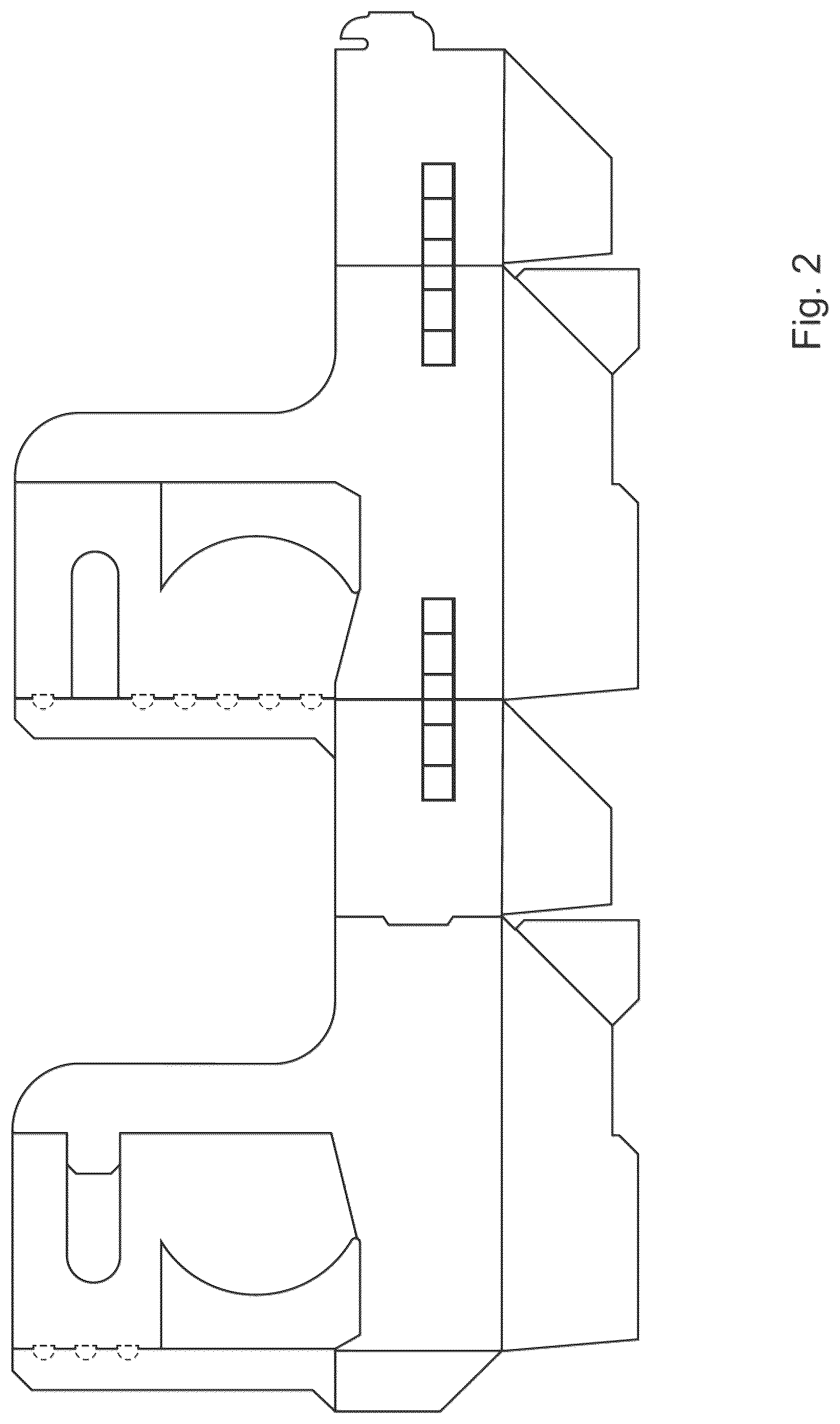 Patent USD1123615 Figure 2 – Blank for carrier