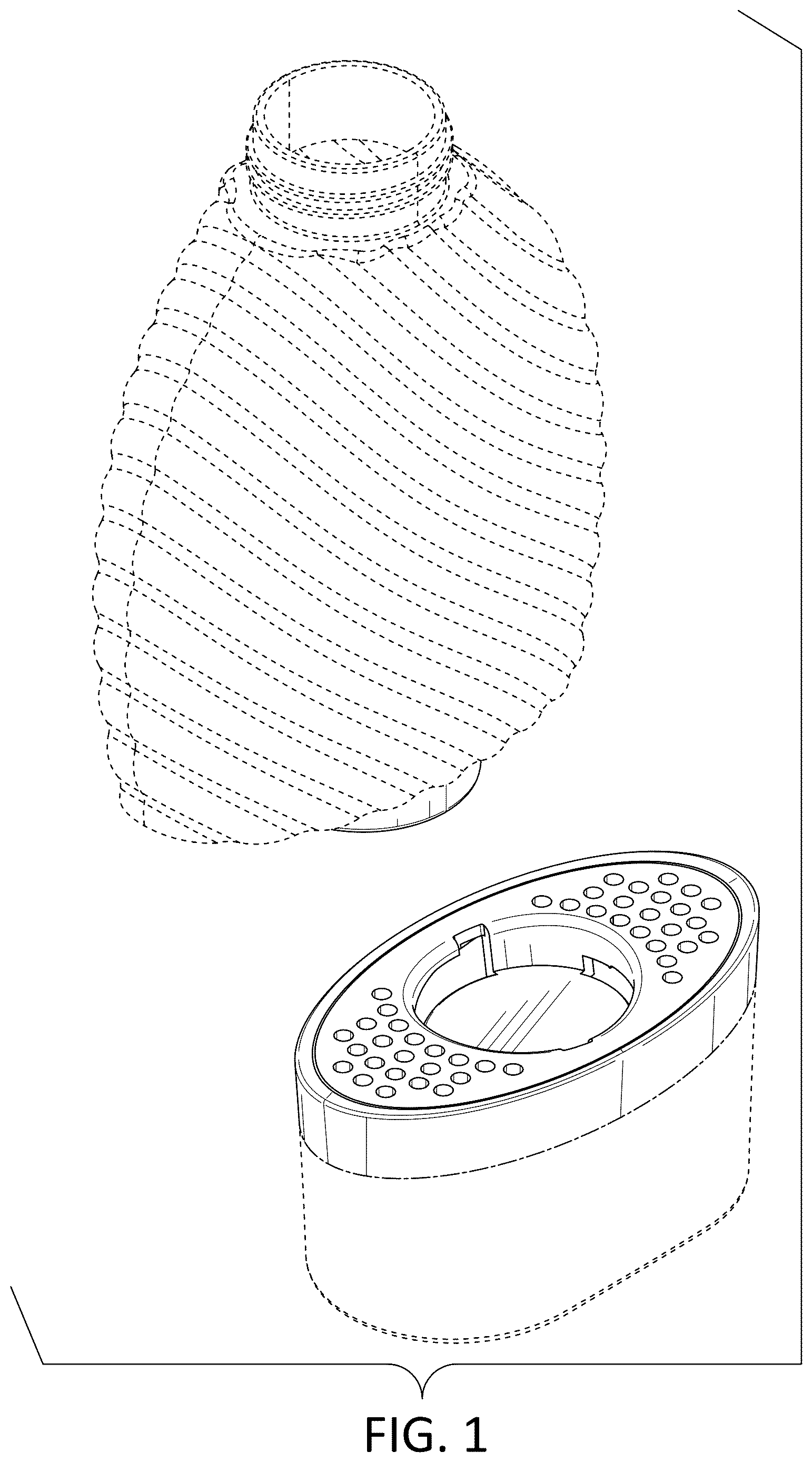 Patent USD1123635 — Combined storage container and fragrance dispensing unit — Figure 1