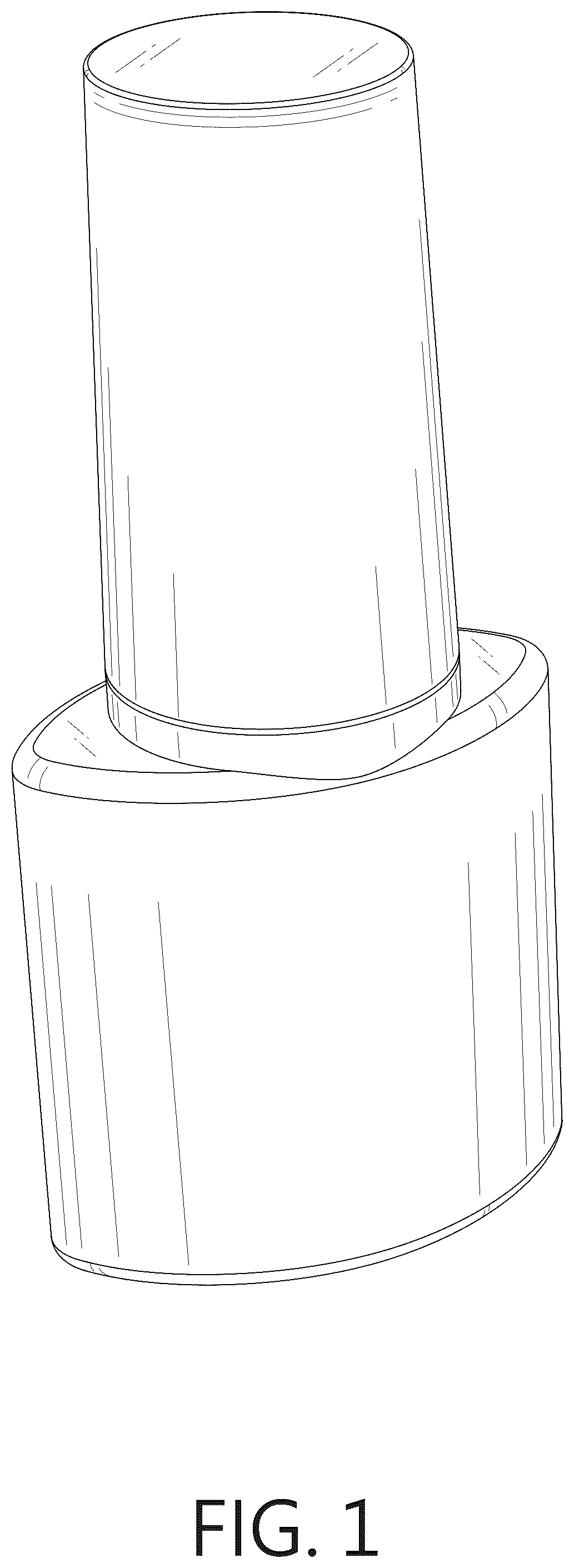 Patent USD1123640 — Cosmetics bottle — Figure 1