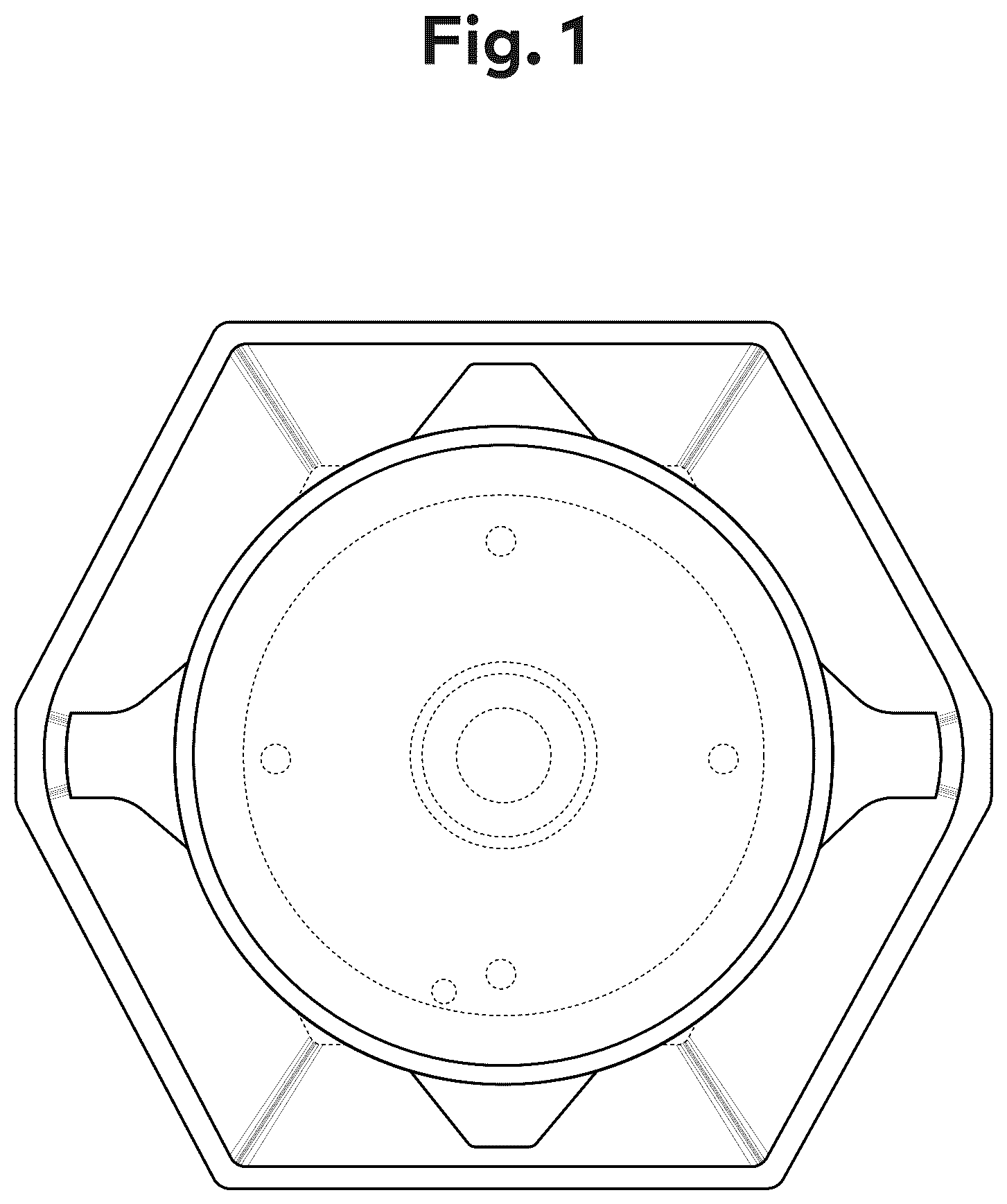 Patent USD1123675 — Siren speaker housing — Figure 1