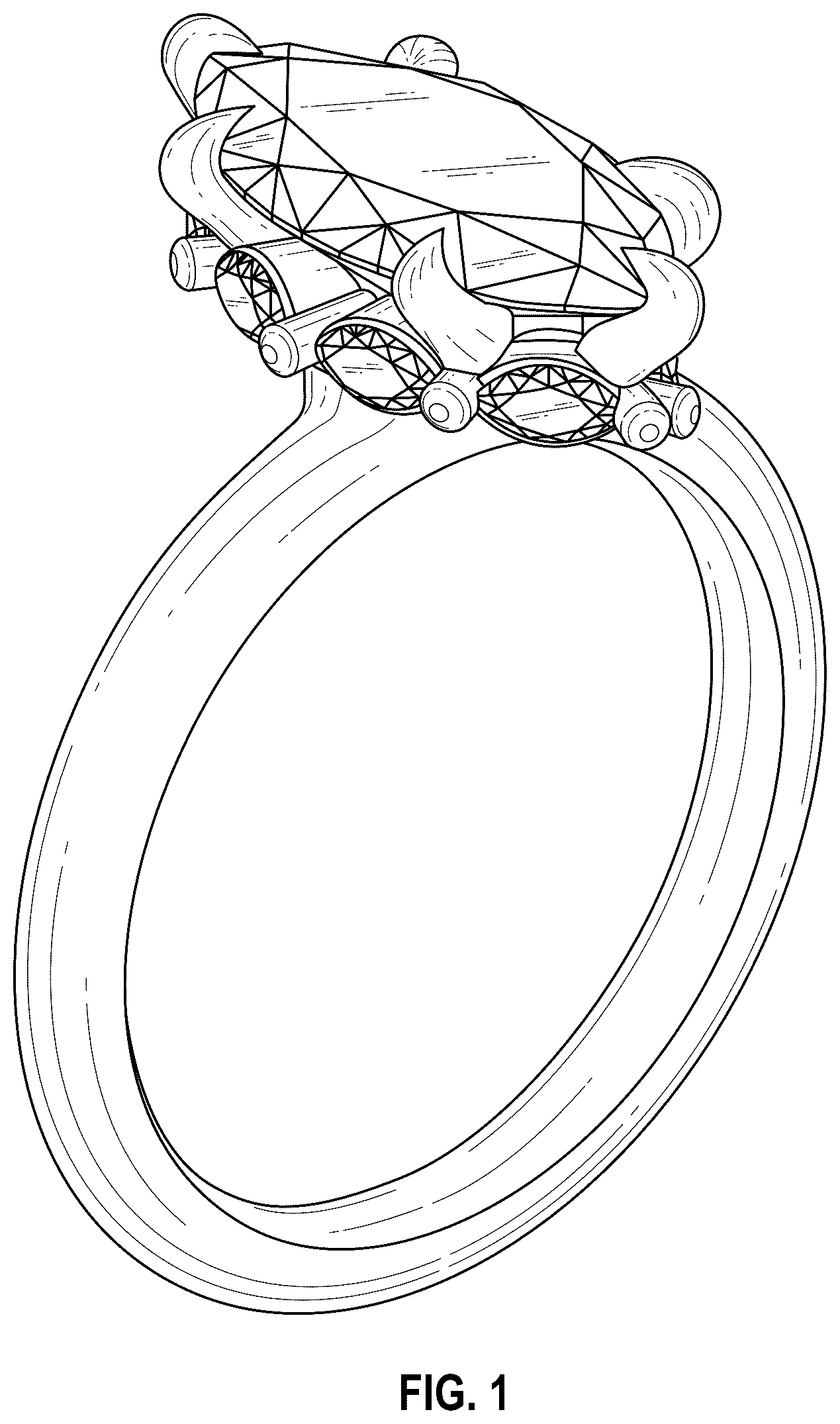Patent USD1123690 — Ring — Figure 1