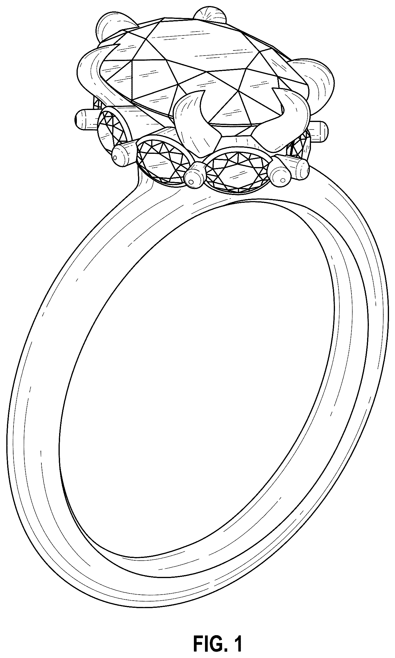 Patent USD1123691 — Ring — Figure 1