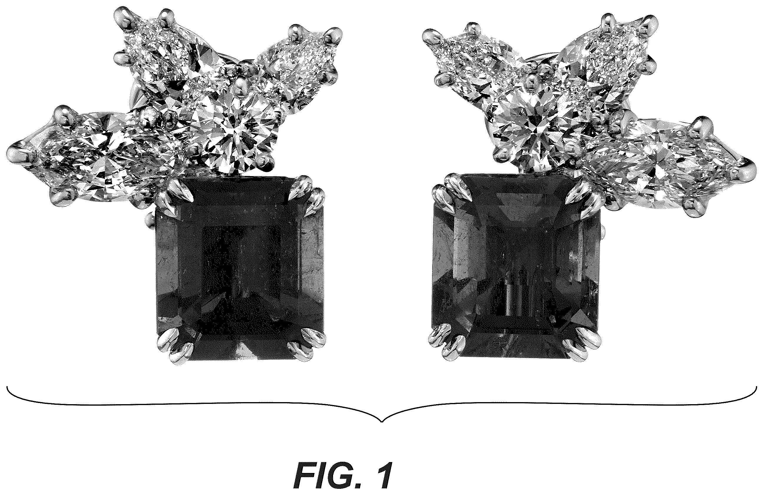 Patent USD1123692 Figure 1 – Pair of earrings