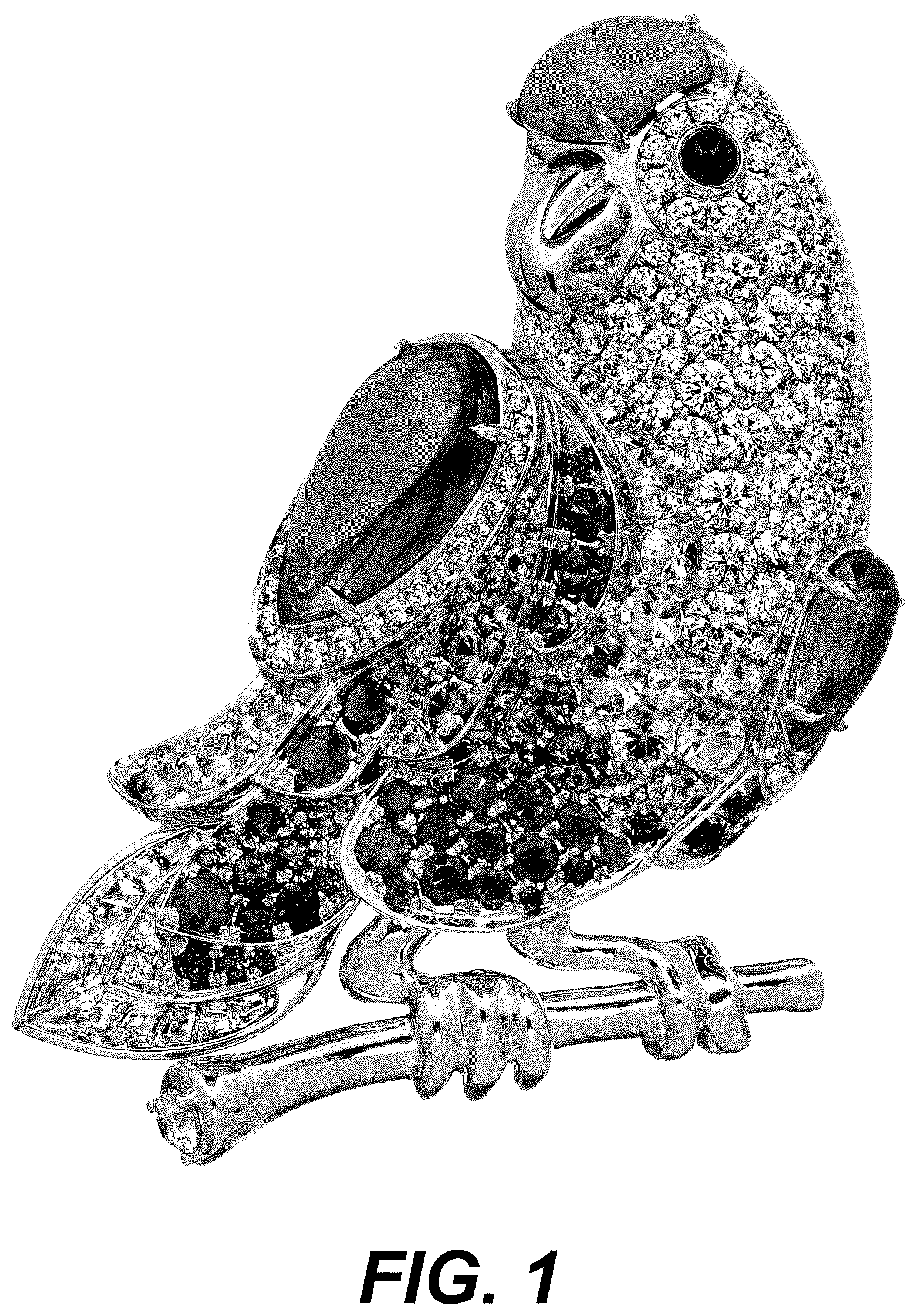 Patent USD1123696 — Brooch — Figure 1