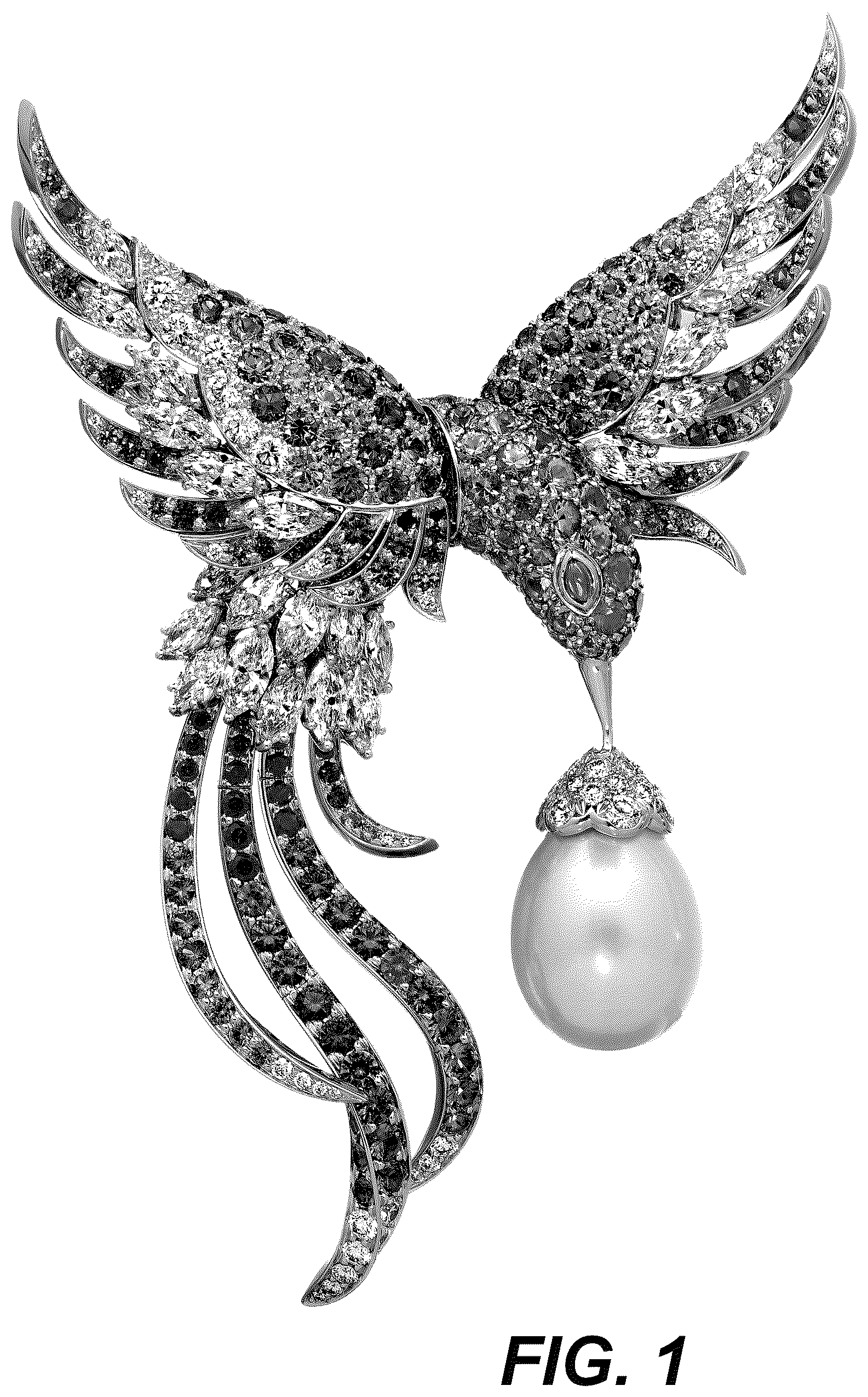Patent USD1123697 — Brooch — Figure 1