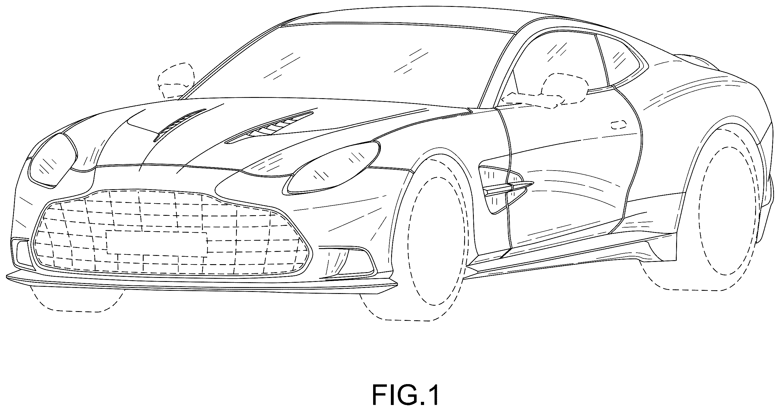 Patent USD1123720 — Automobile or replica thereof — Figure 1
