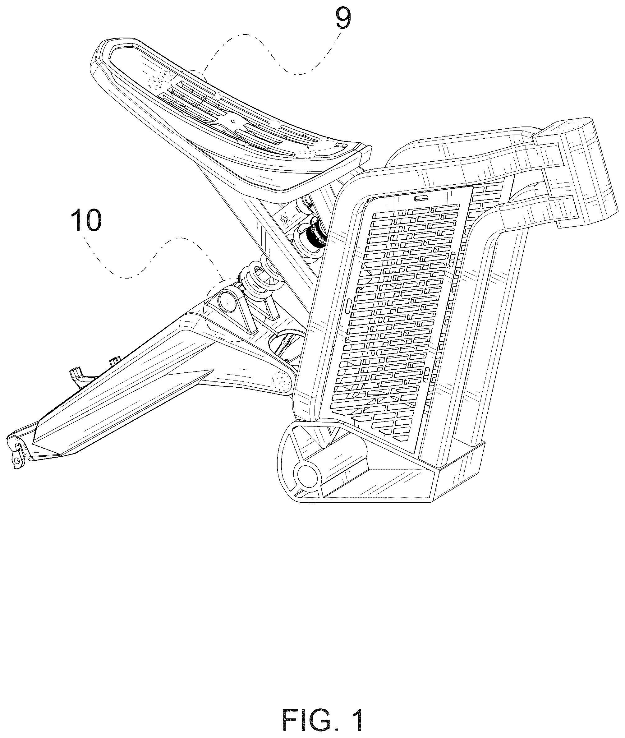 Patent USD1123729 — Electric bicycle frame — Figure 1