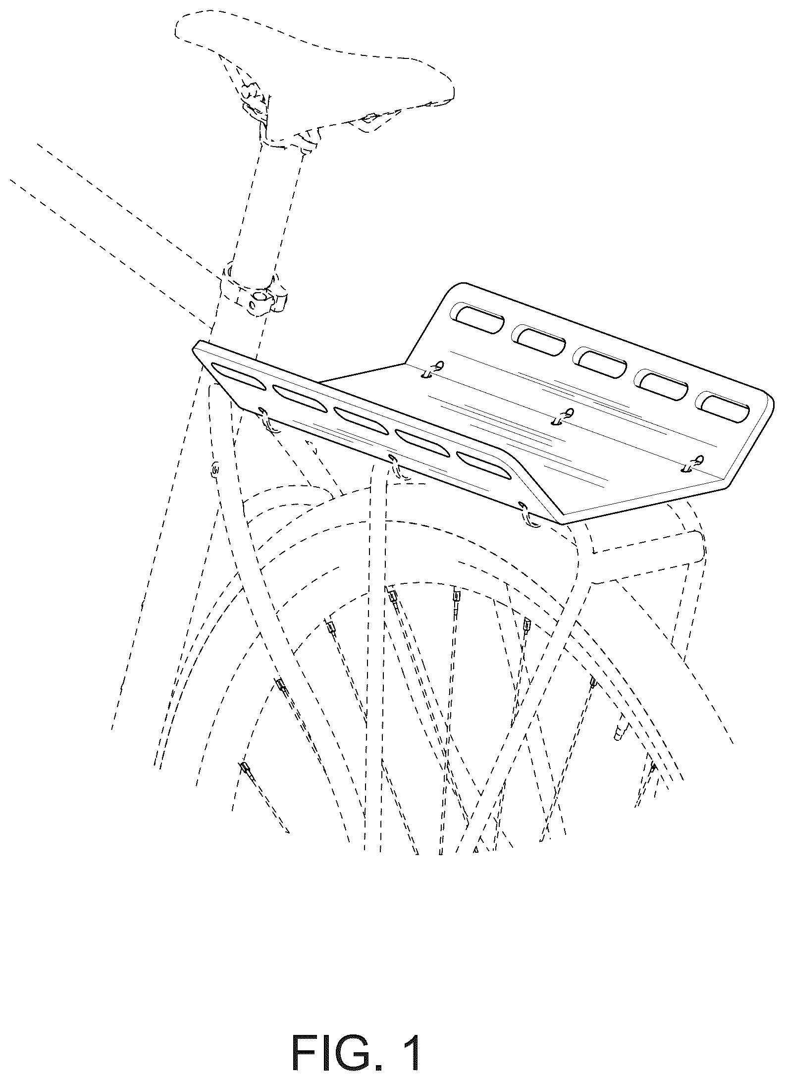 Patent USD1123733 — Bicycle rack tray — Figure 1