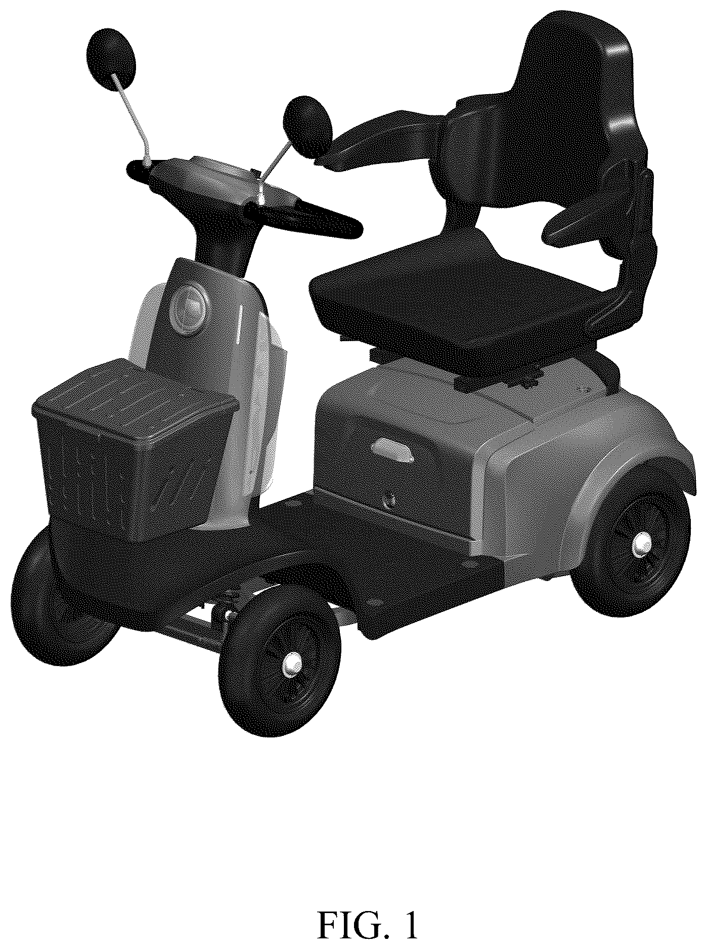 Patent USD1123736 — Four wheeled vehicle — Figure 1