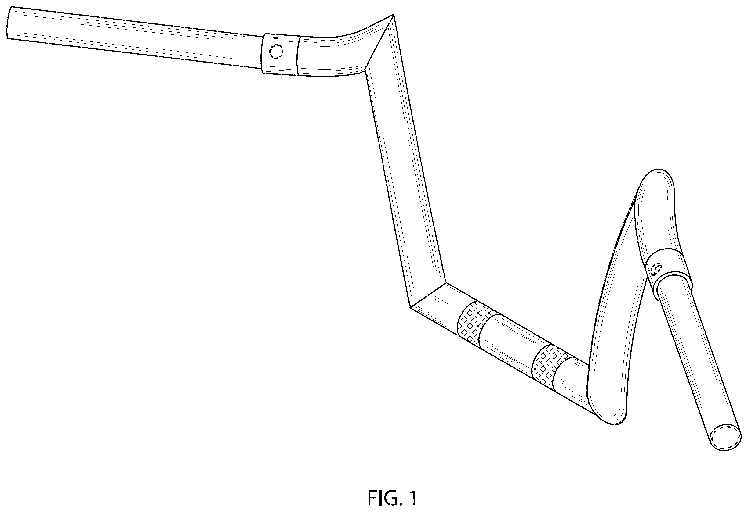 Patent USD1123757 Figure 1 – Motorcycle handlebar