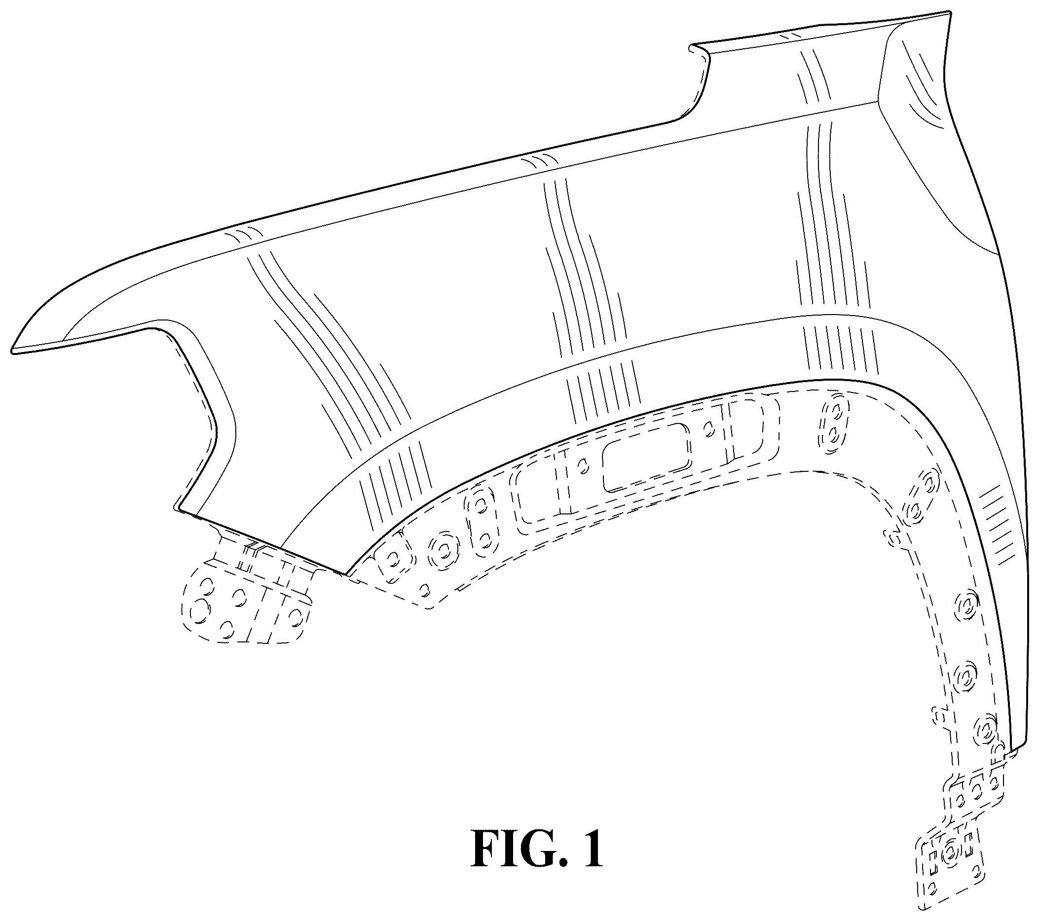 Patent USD1123761 — Vehicle fender — Figure 1