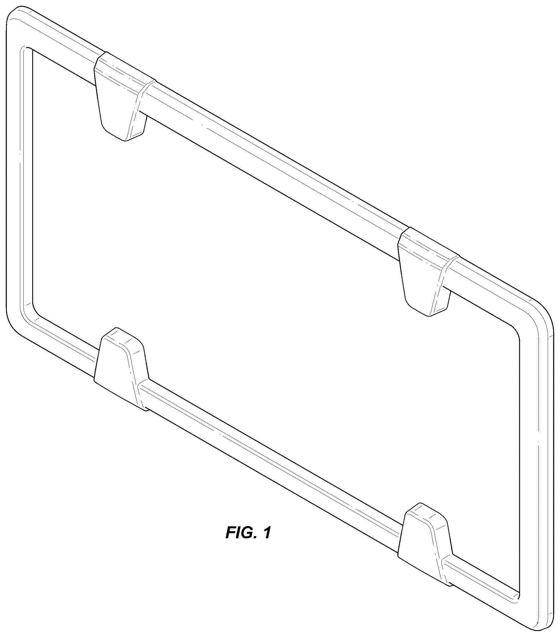 Patent USD1123764 — License plate frame — Figure 1
