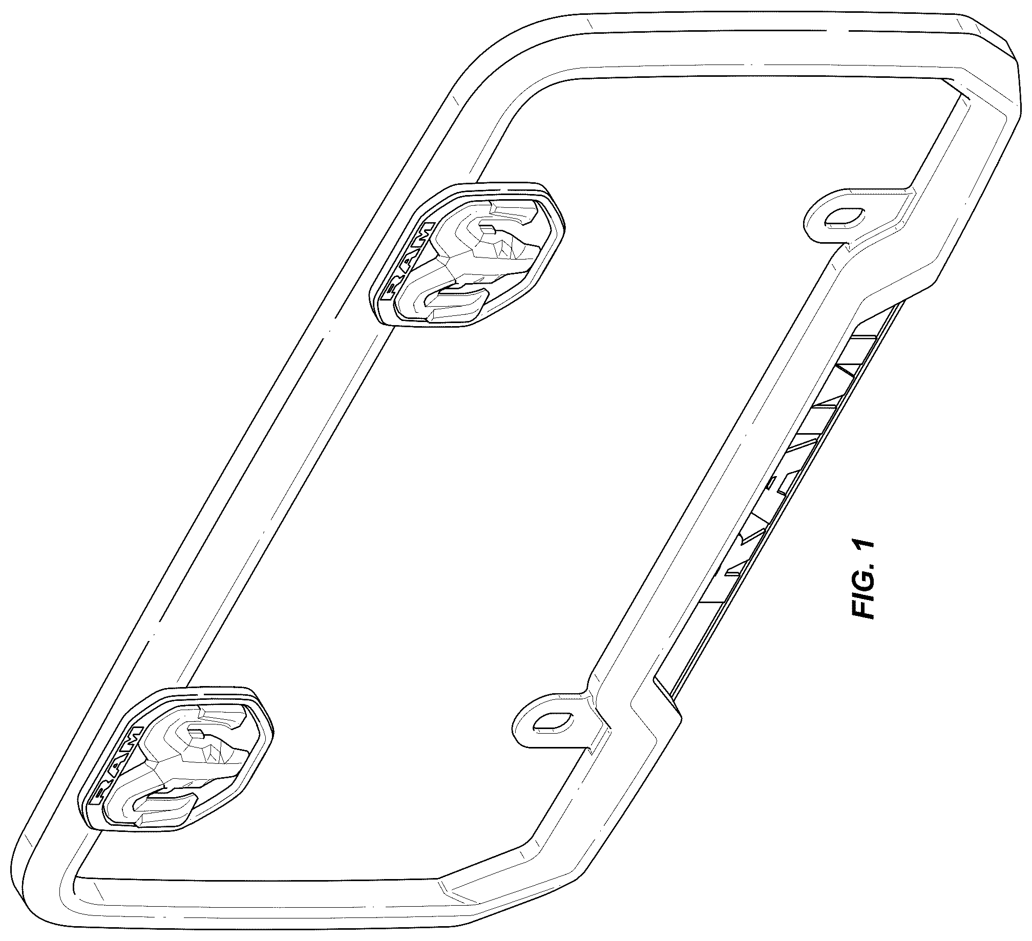 Patent USD1123768 — License plate frame — Figure 1