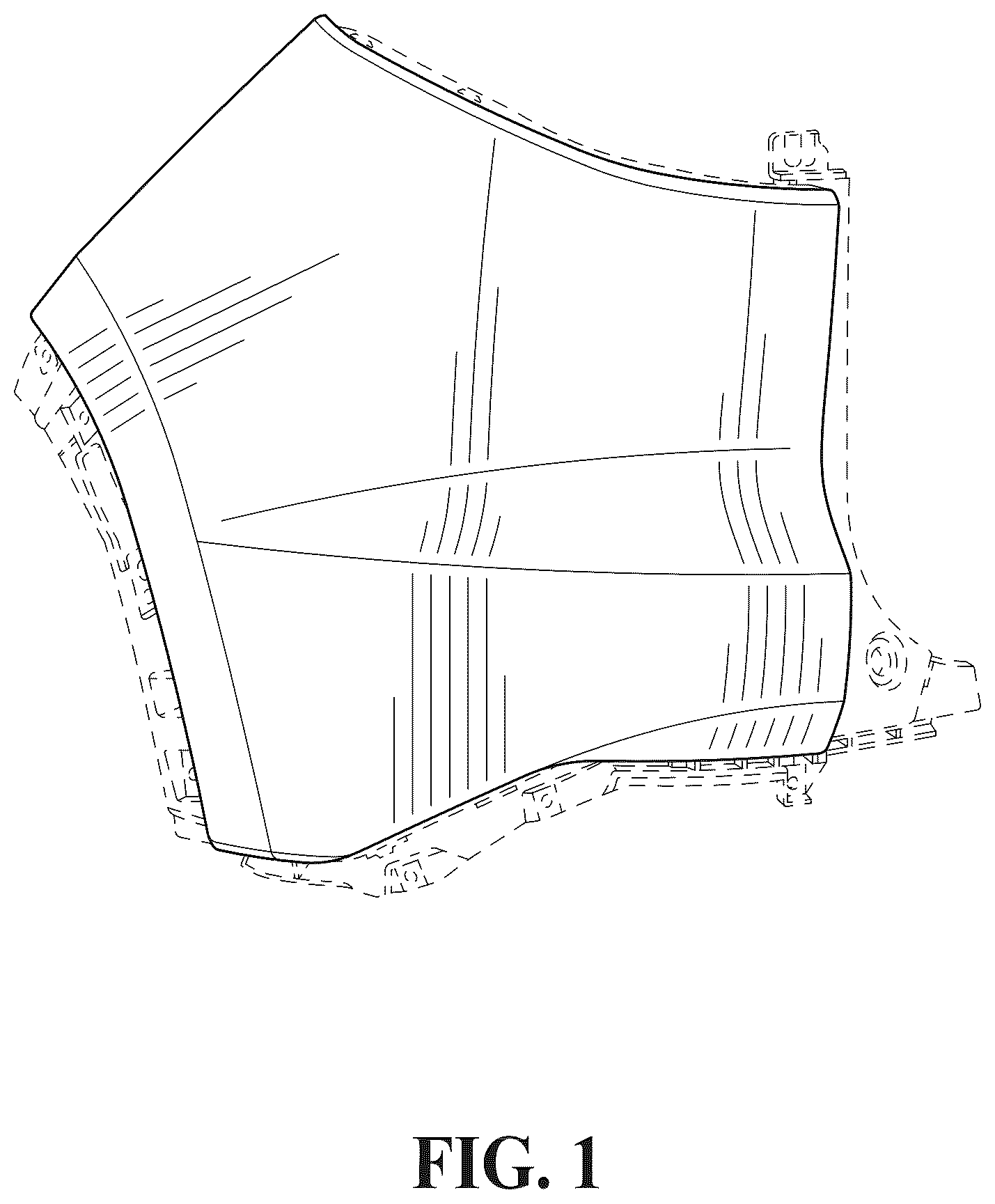 Patent USD1123775 — Vehicle rear upper fascia — Figure 1
