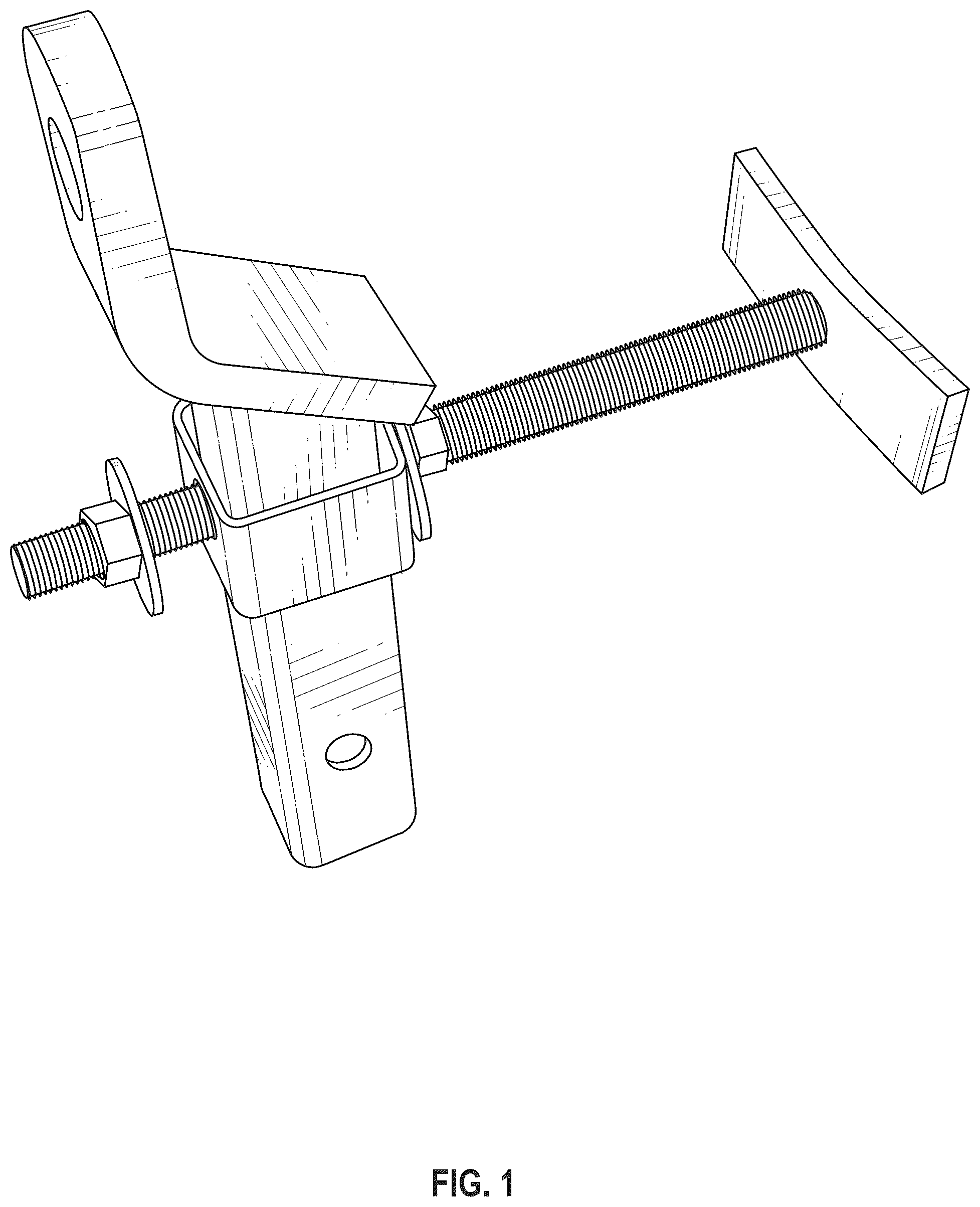 Patent USD1123777 — Spare tire supporting bracket — Figure 1