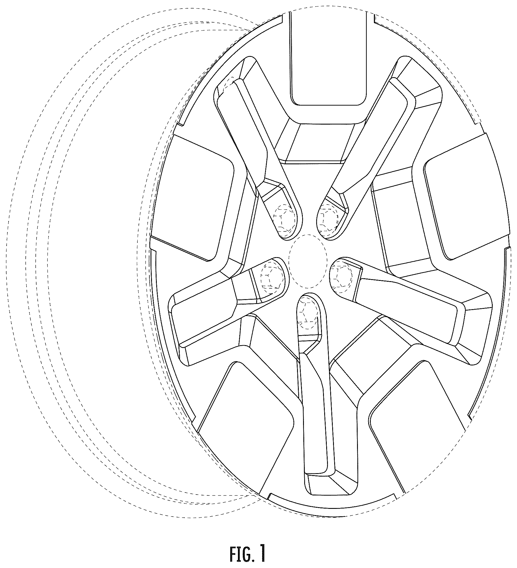 Patent USD1123781 — Automotive wheel — Figure 1